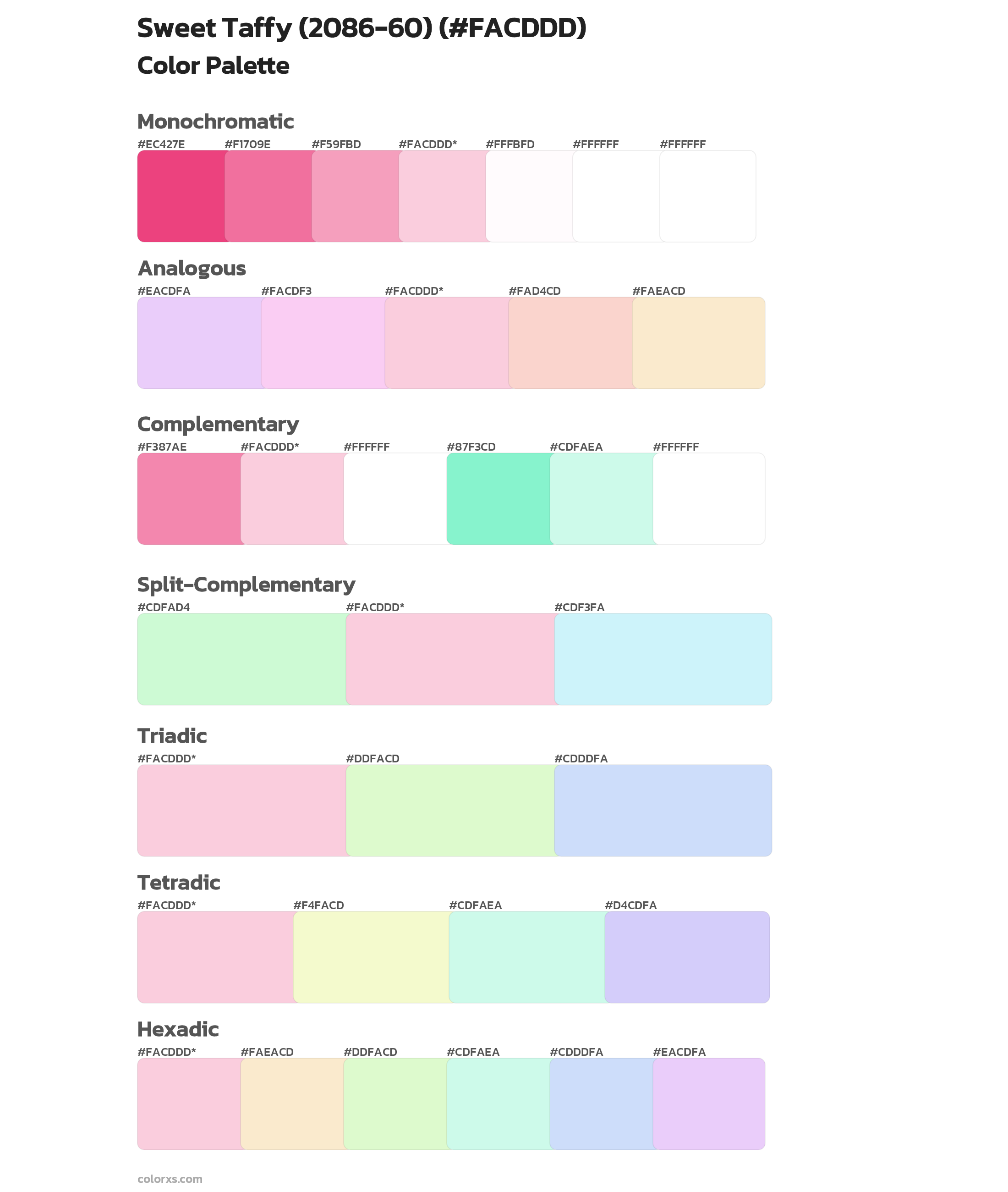 Sweet Taffy (2086-60) Color Scheme Palettes