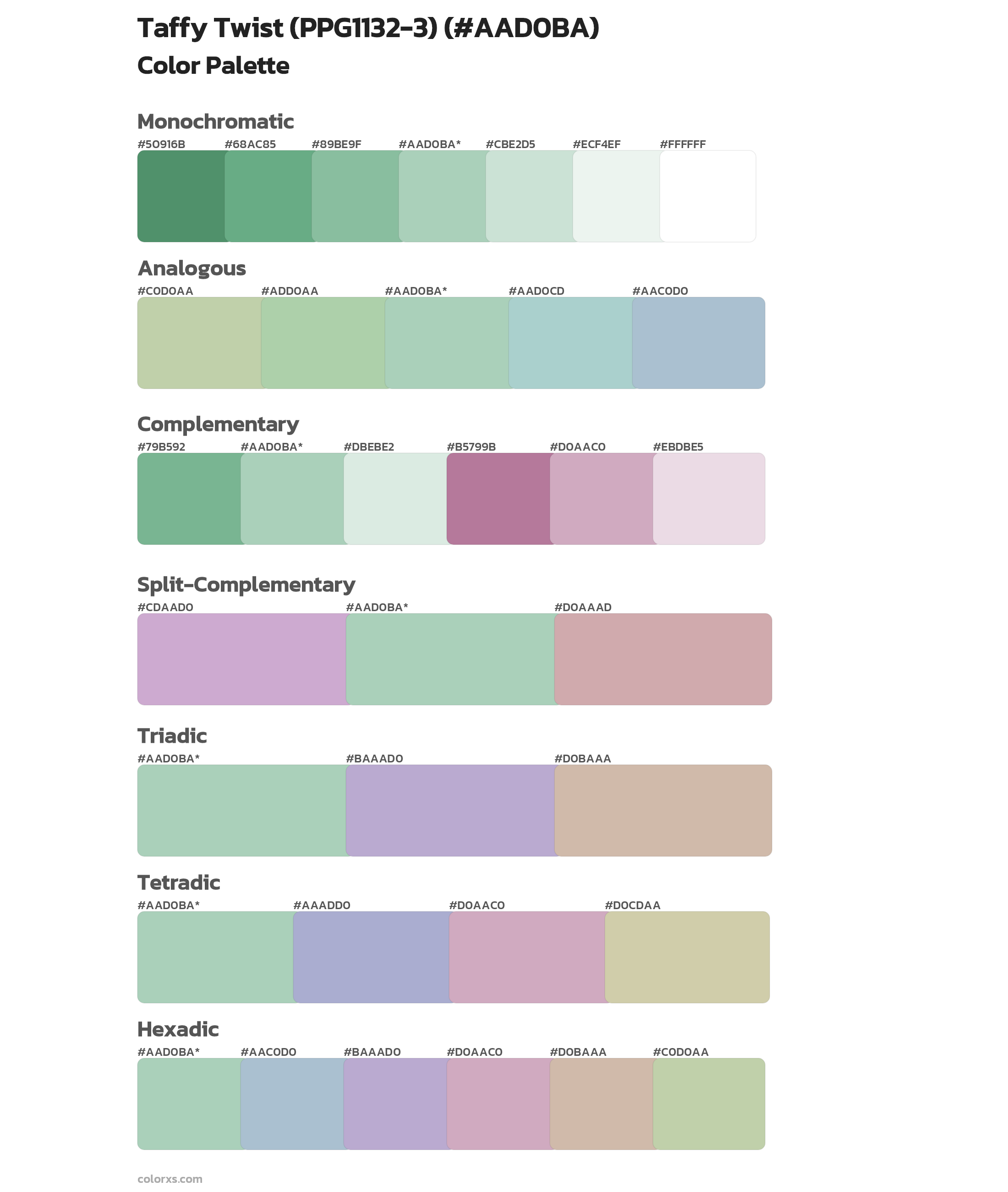 Taffy Twist (PPG1132-3) Color Scheme Palettes