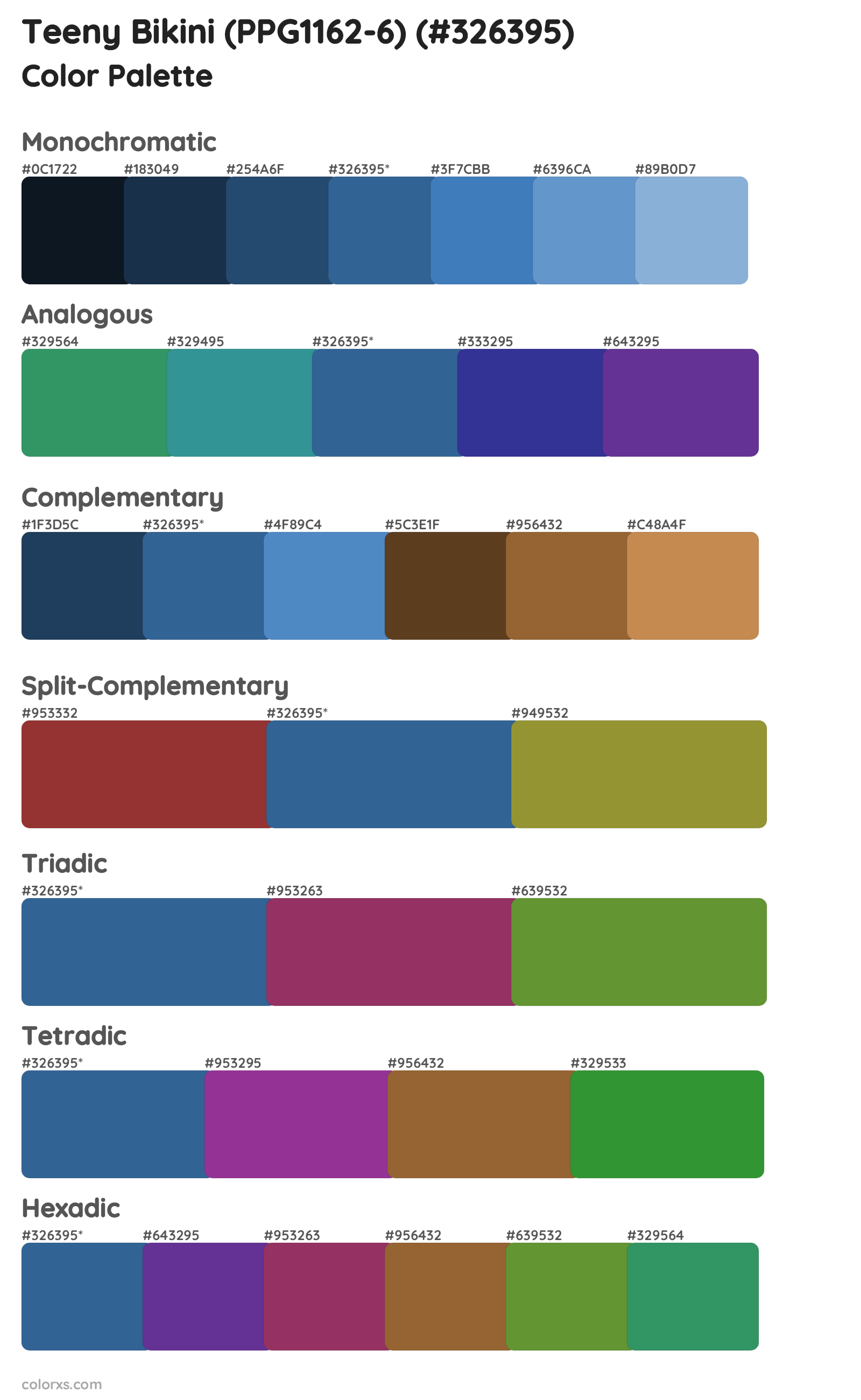 Teeny Bikini (PPG1162-6) Color Scheme Palettes