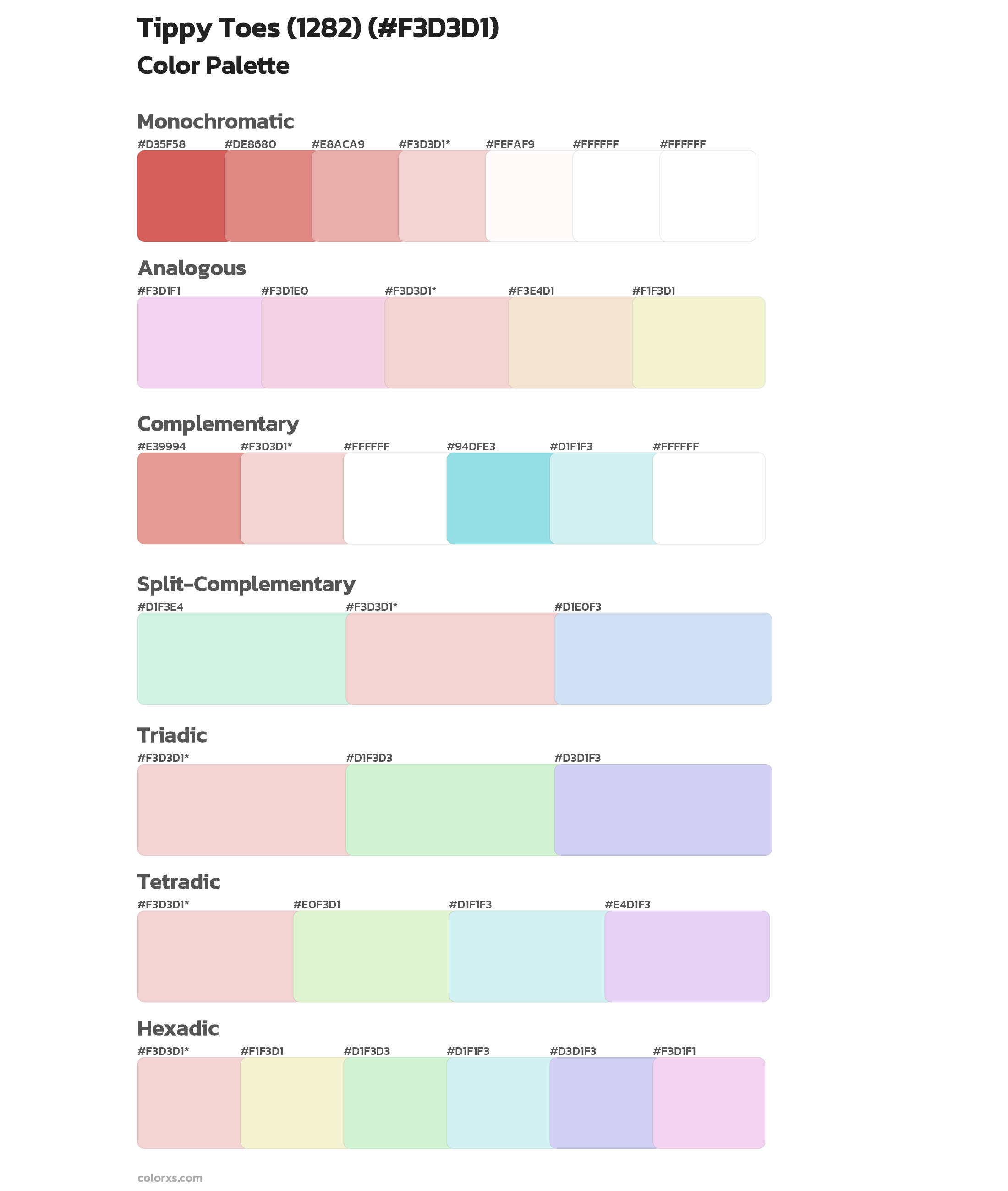 Tippy Toes (1282) Color Scheme Palettes