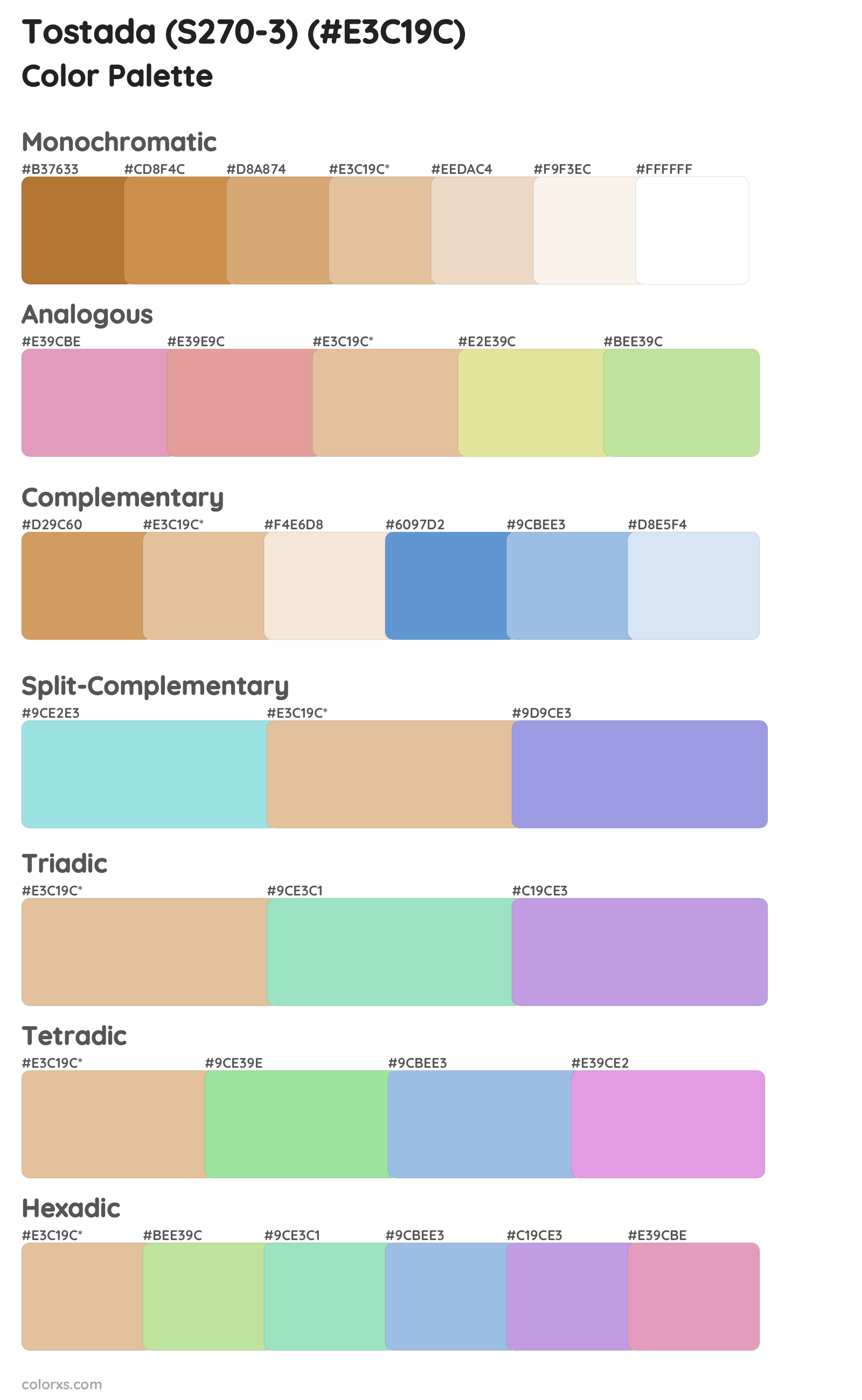 Tostada (S270-3) Color Scheme Palettes