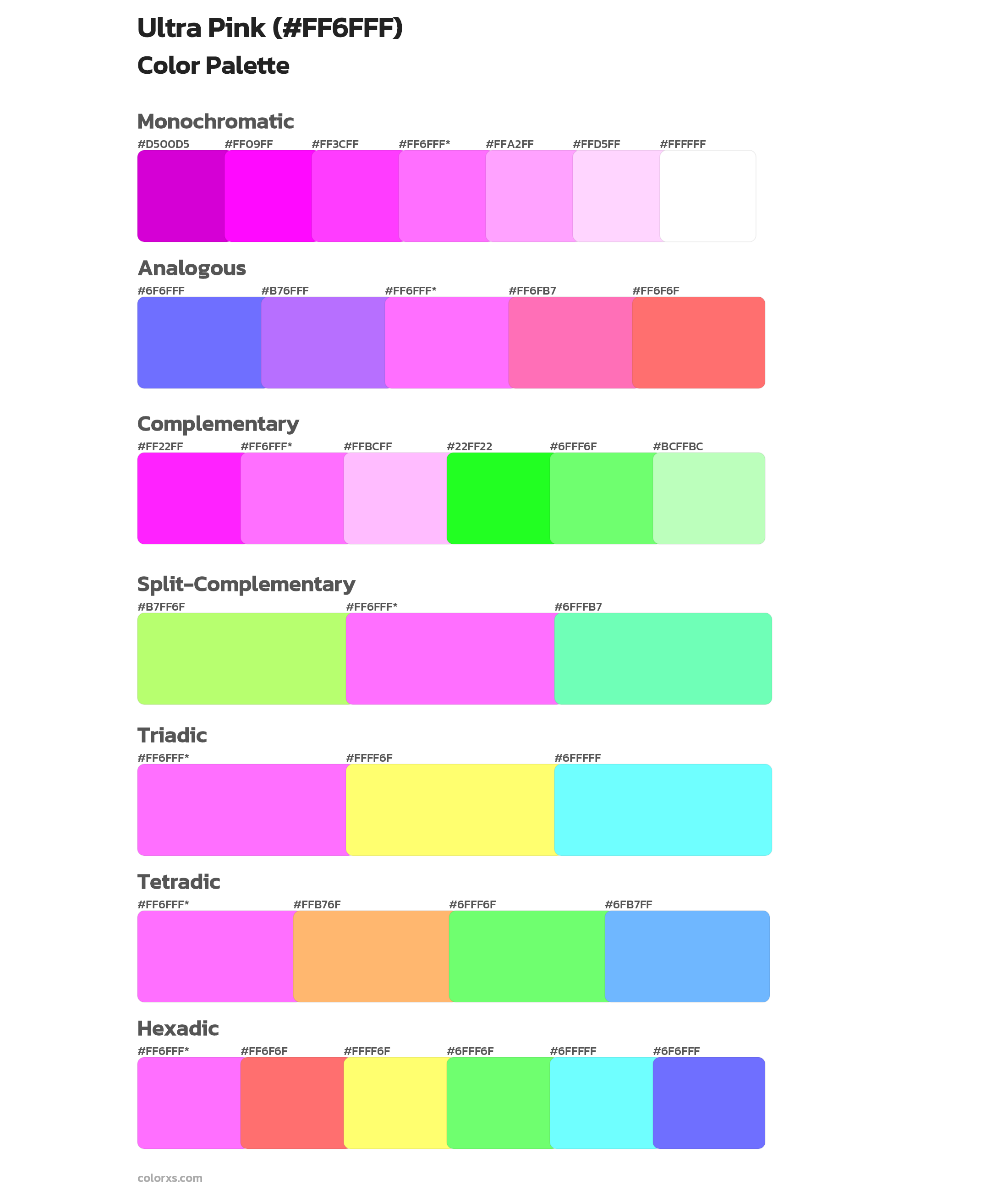 Ultra Pink Color Scheme Palettes