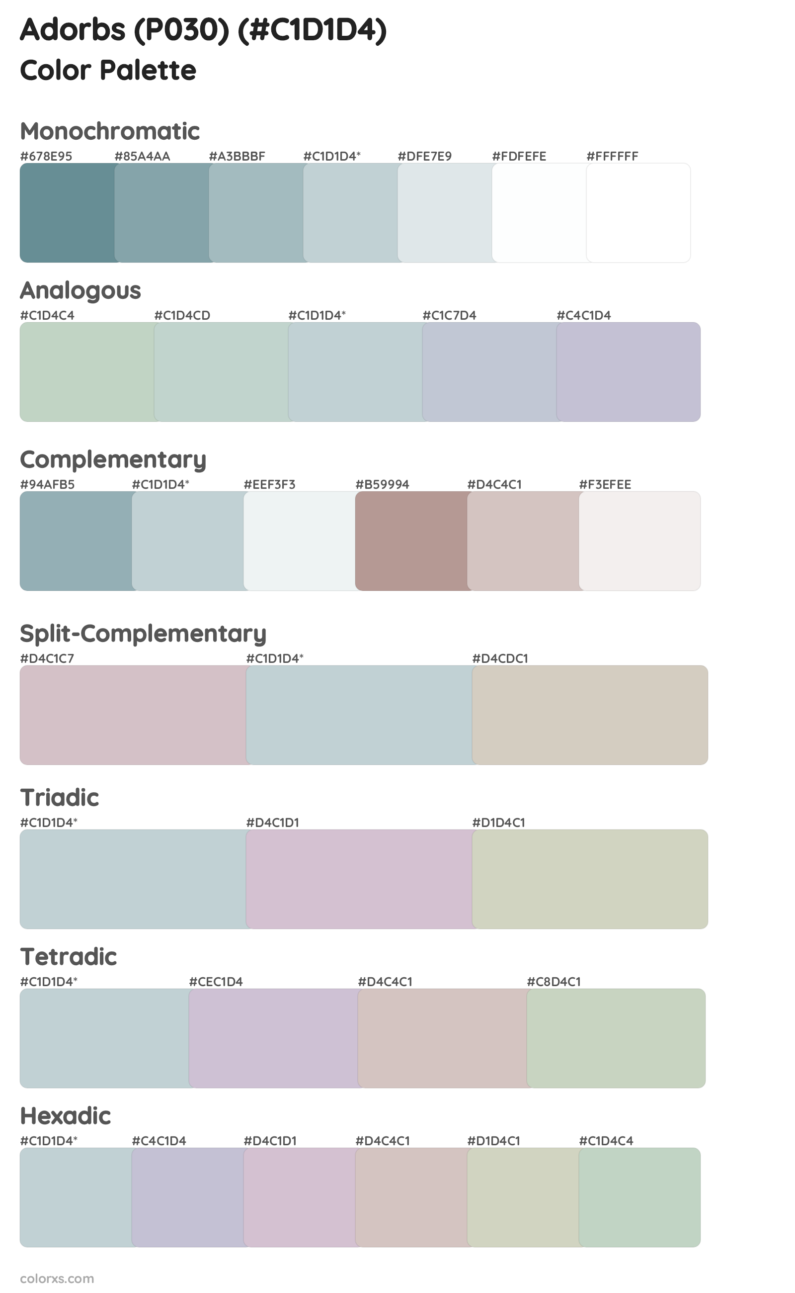 Adorbs (P030) Color Scheme Palettes