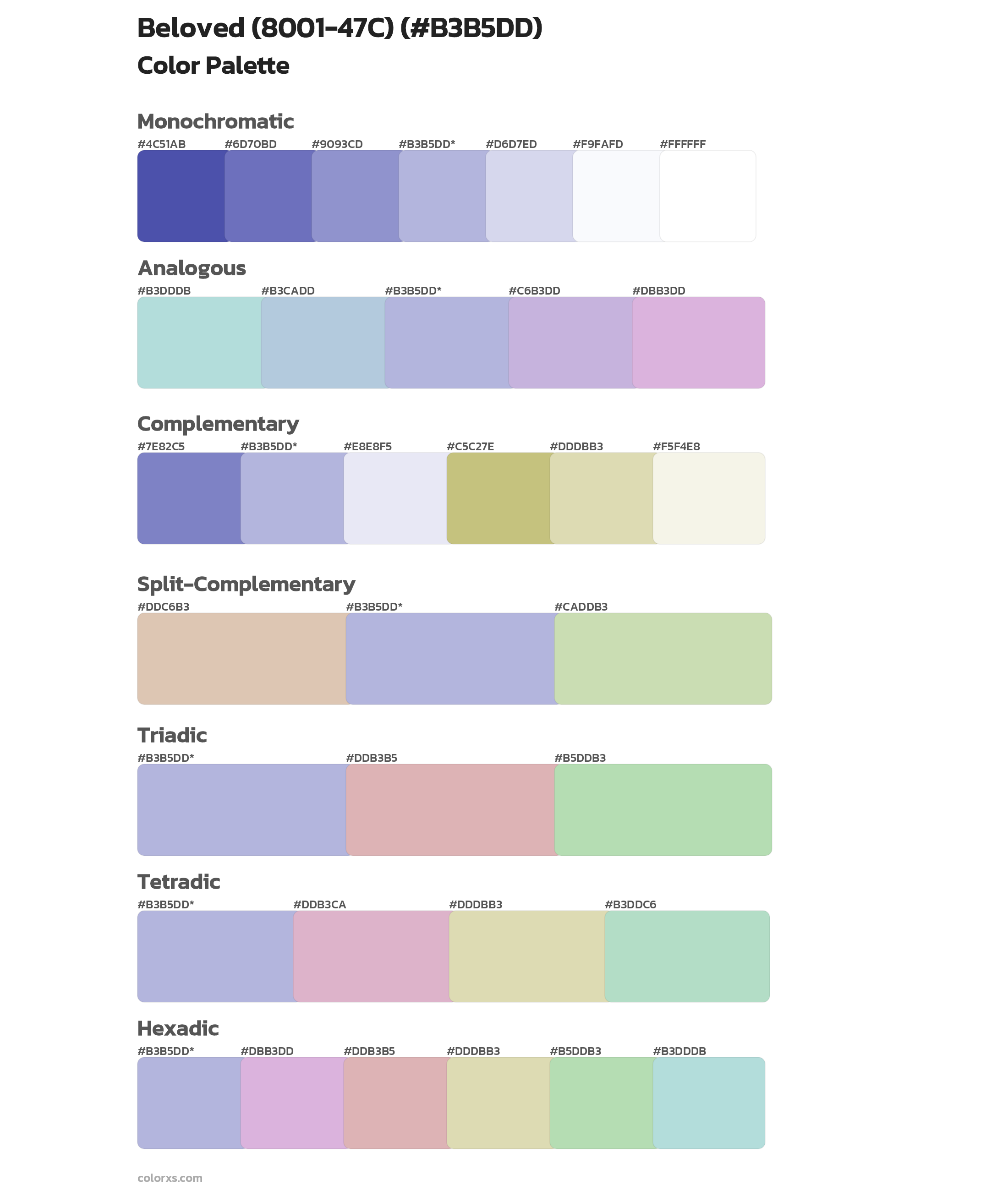 Beloved (8001-47C) Color Scheme Palettes