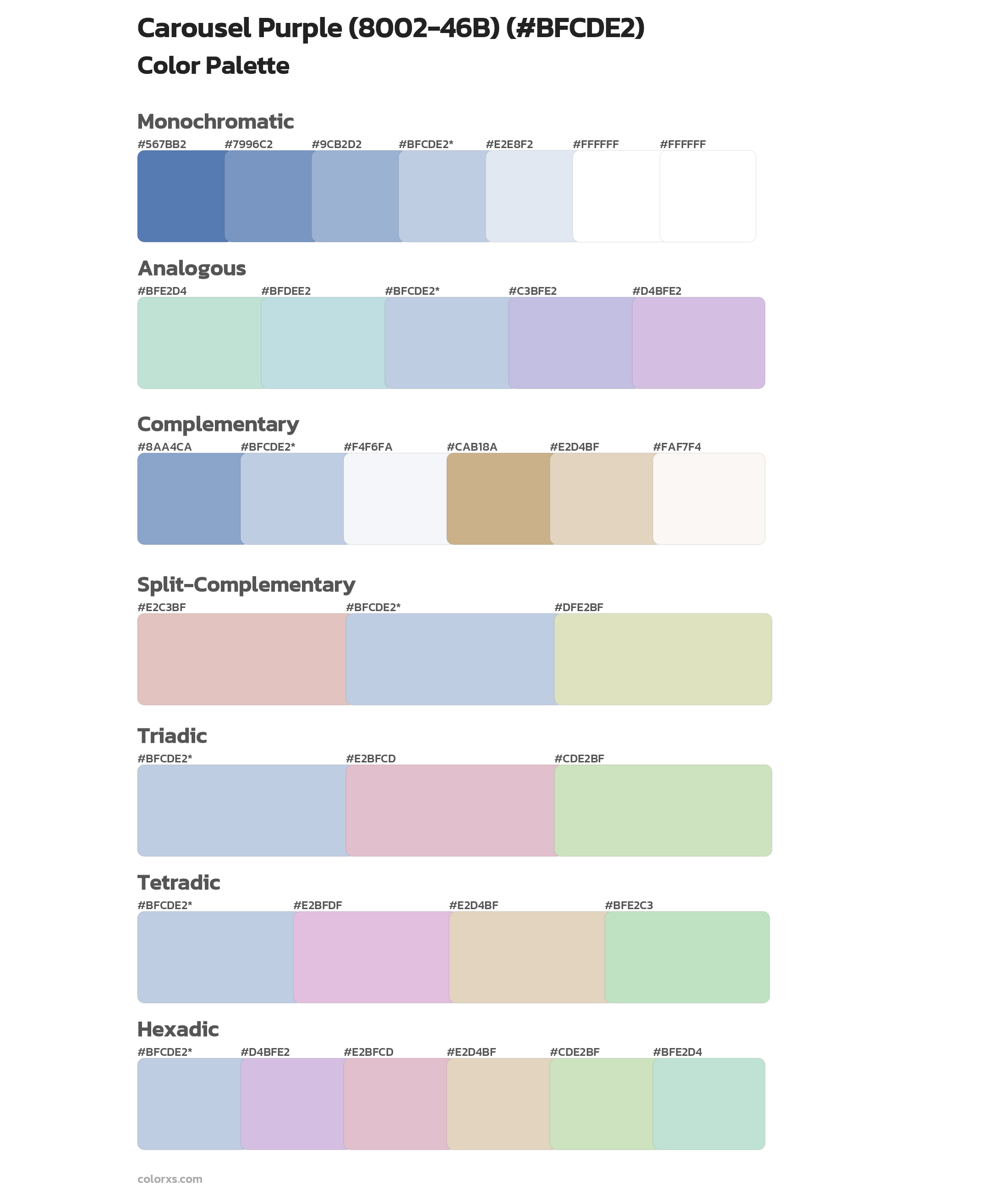 Carousel Purple (8002-46B) Color Scheme Palettes