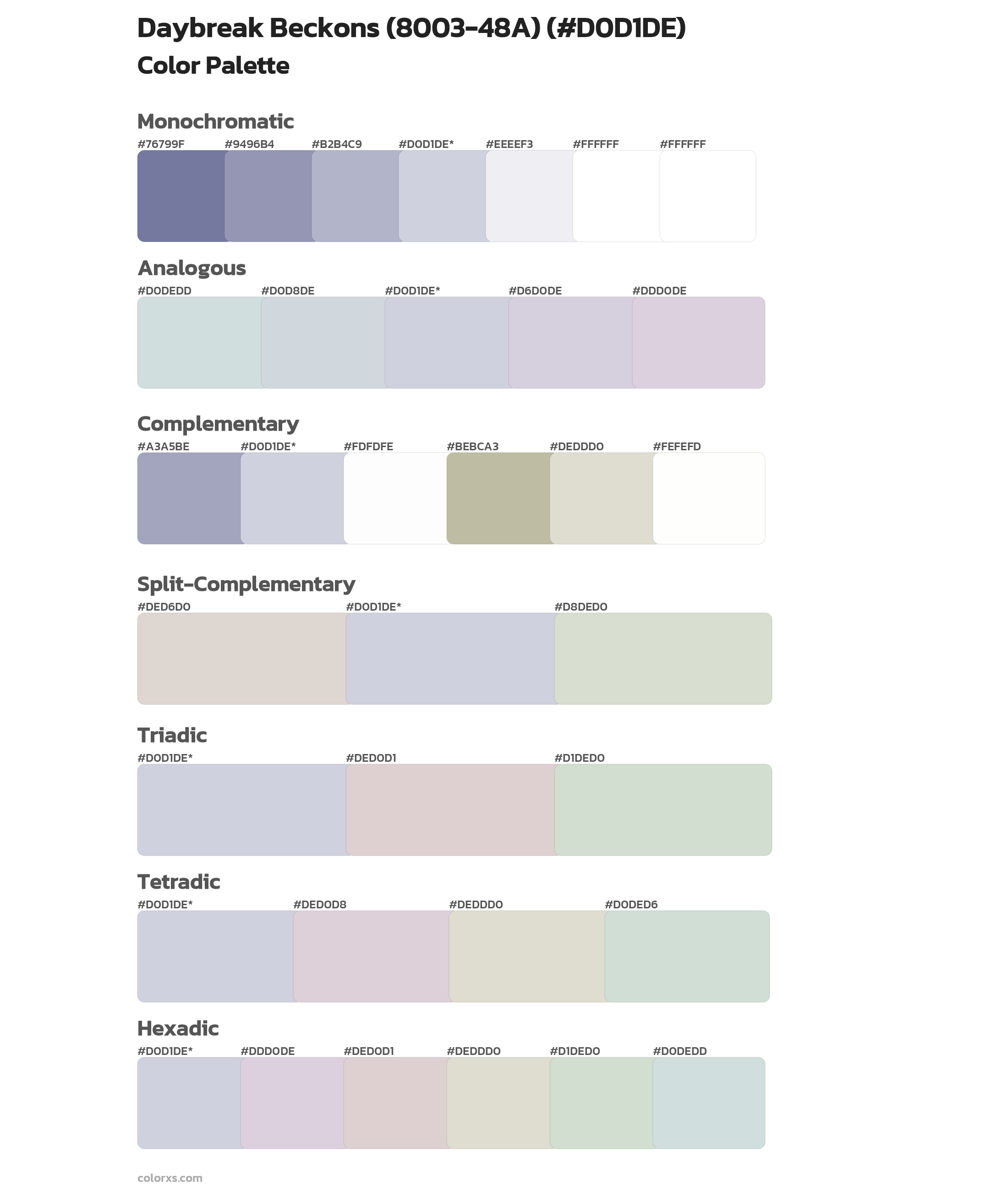 Daybreak Beckons (8003-48A) Color Scheme Palettes