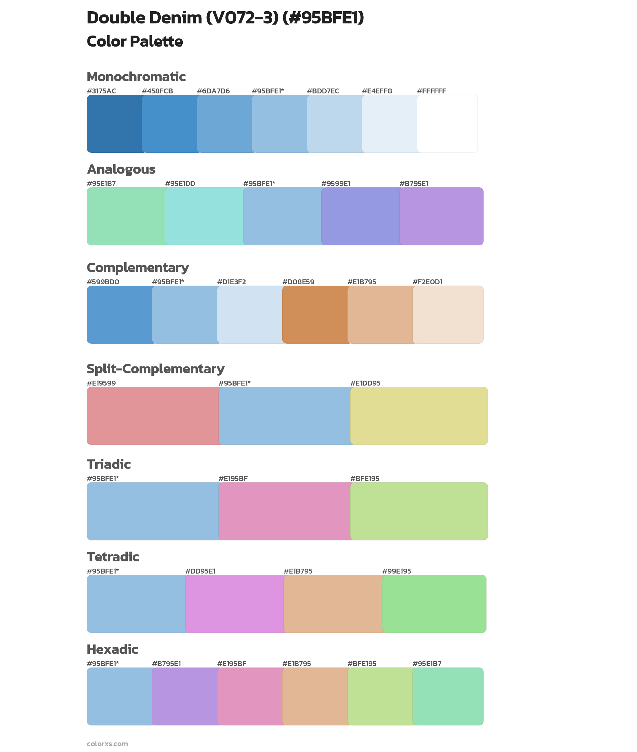 Double Denim (V072-3) Color Scheme Palettes