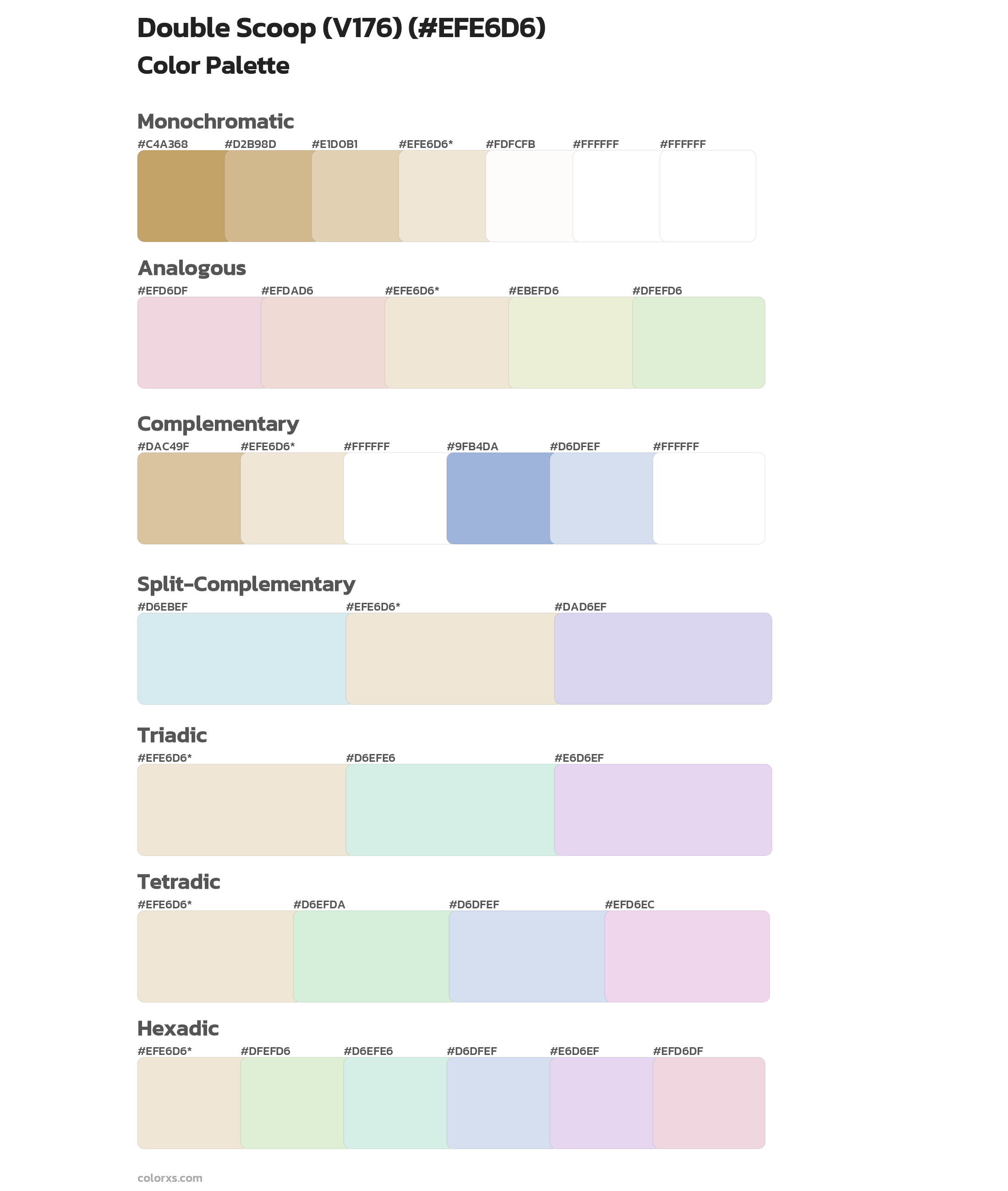 Double Scoop (V176) Color Scheme Palettes