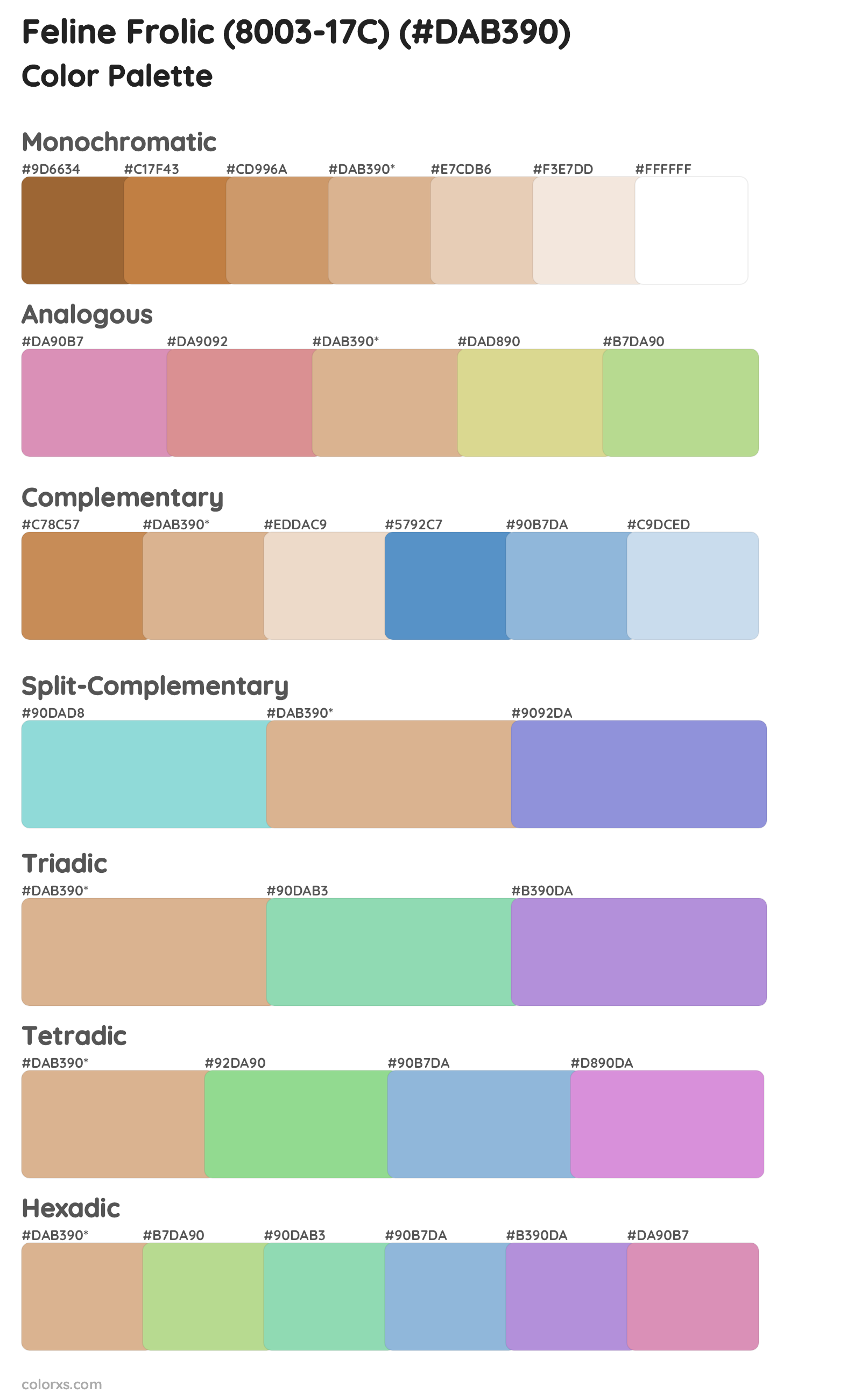 Feline Frolic (8003-17C) Color Scheme Palettes