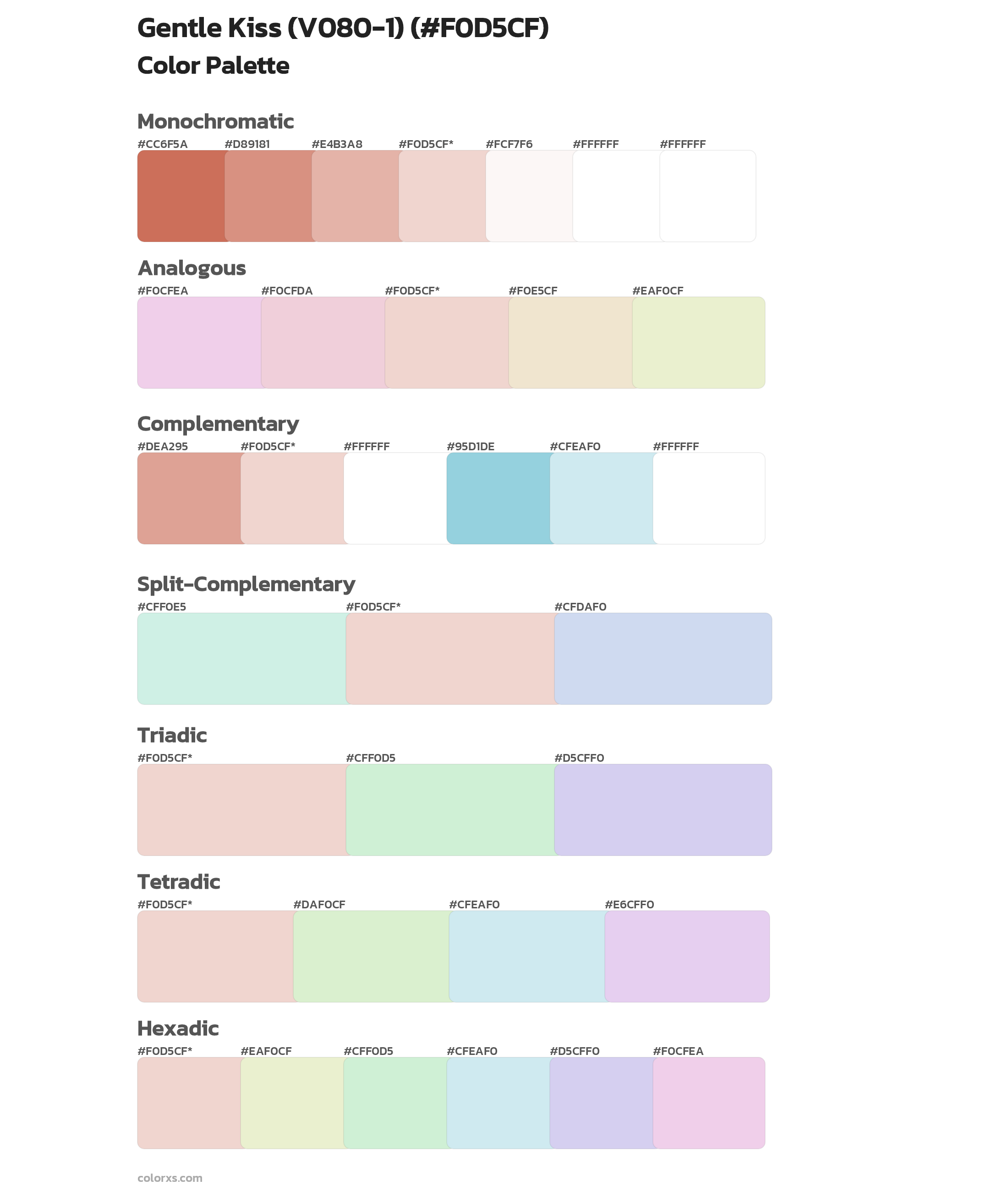Gentle Kiss (V080-1) Color Scheme Palettes