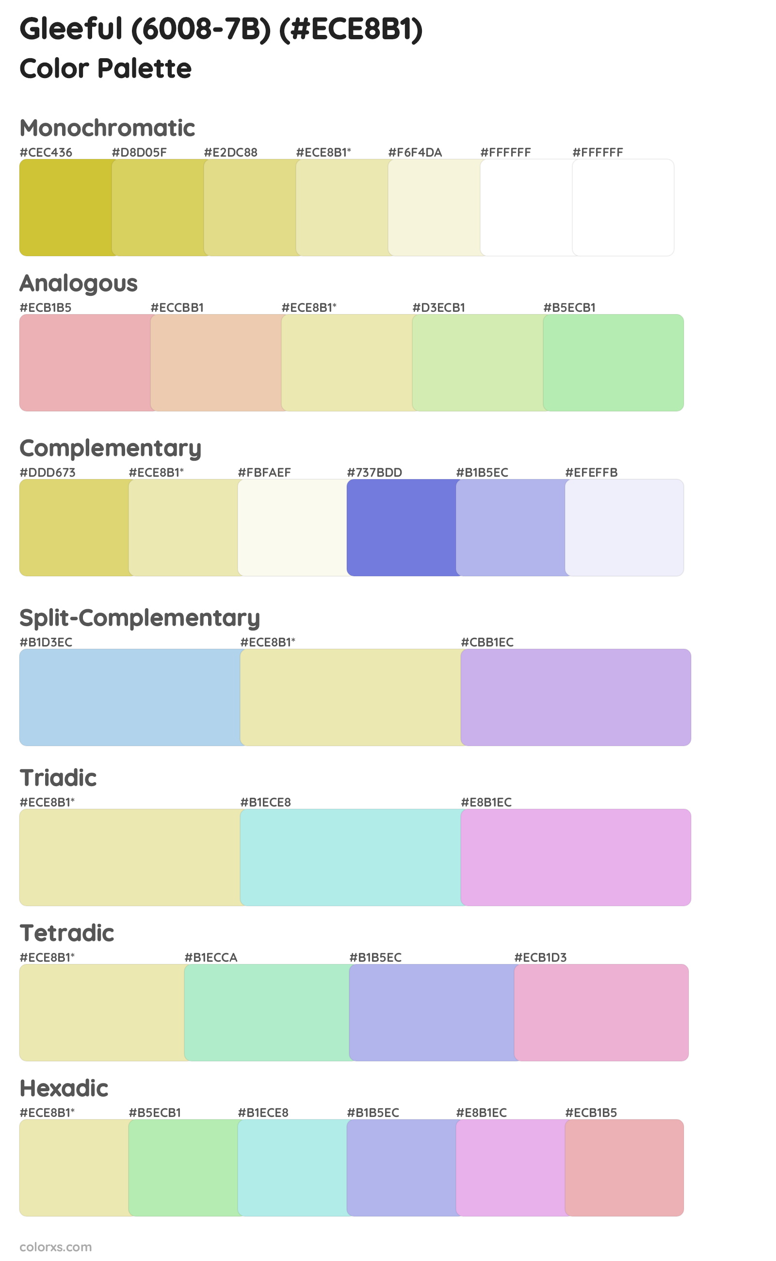 Gleeful (6008-7B) Color Scheme Palettes