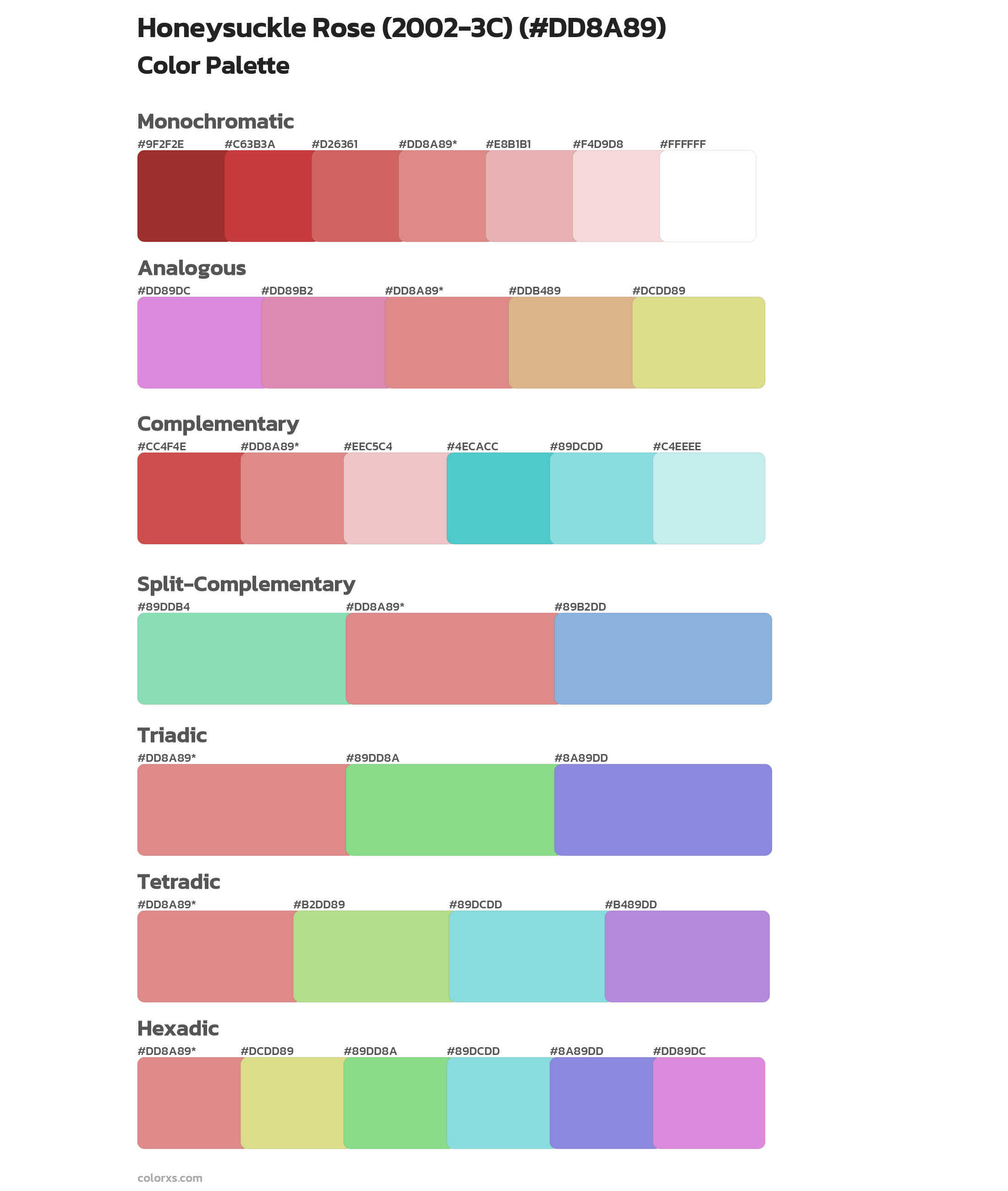Honeysuckle Rose (2002-3C) Color Scheme Palettes