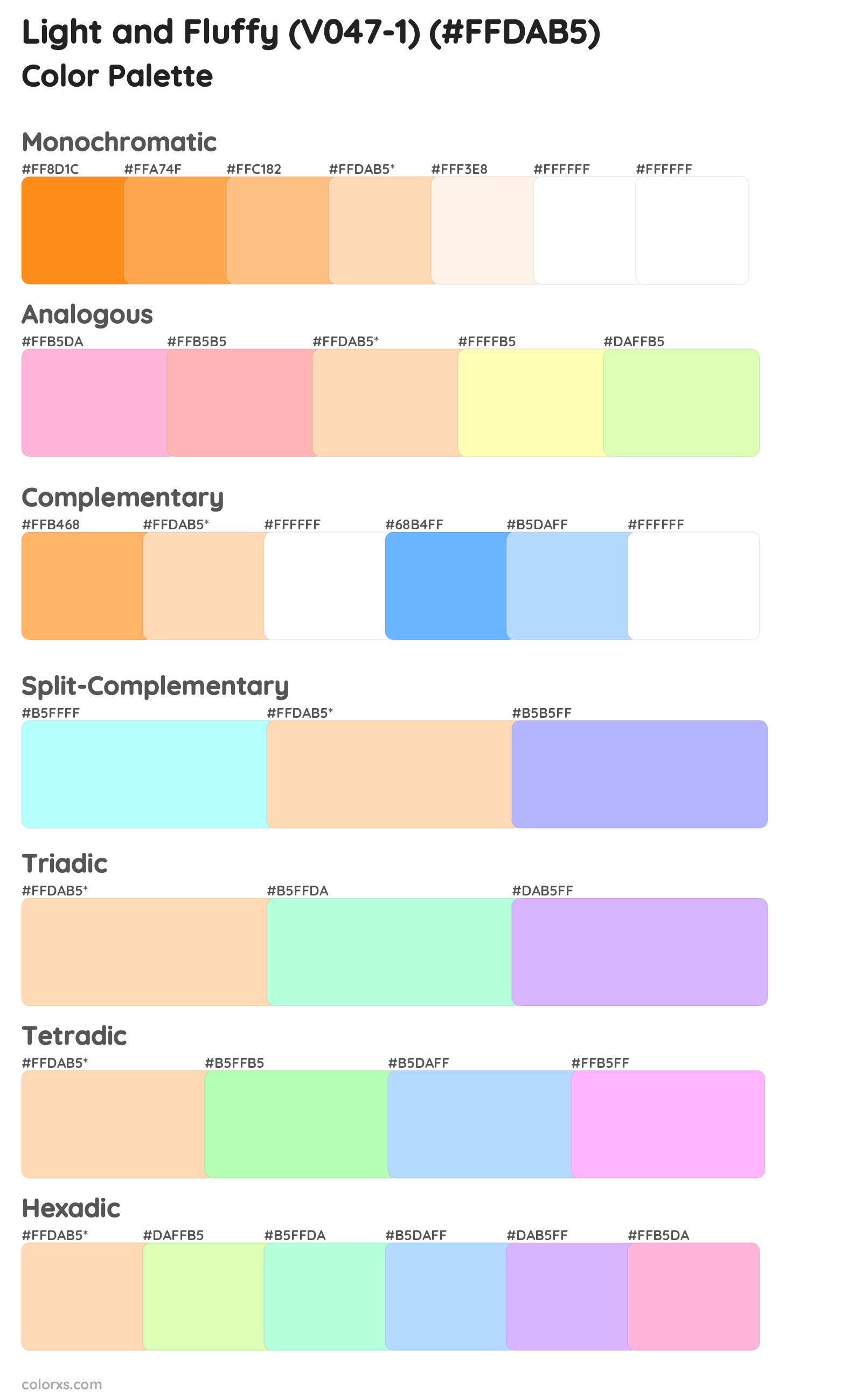 Light and Fluffy (V047-1) Color Scheme Palettes