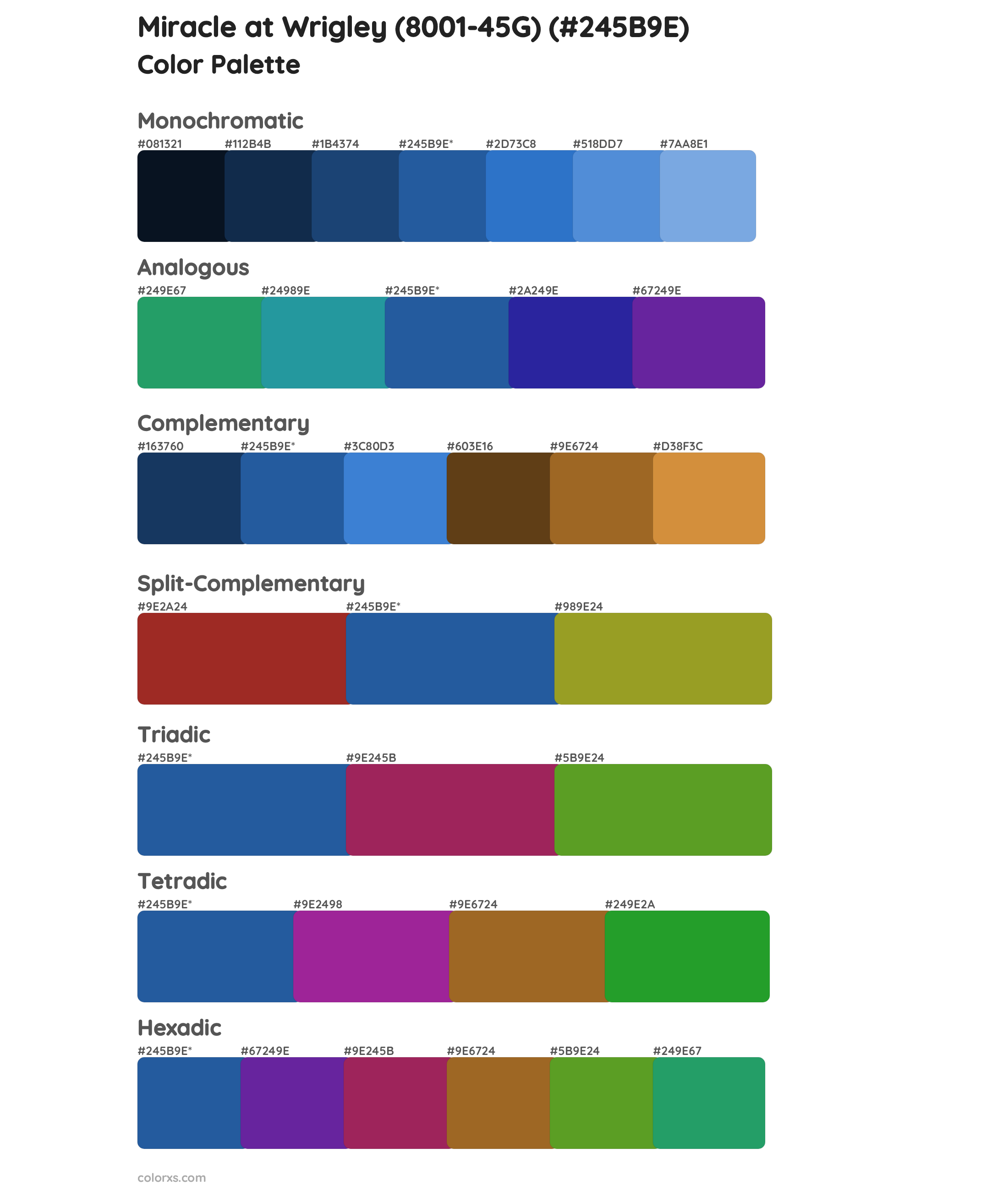 Miracle at Wrigley (8001-45G) Color Scheme Palettes