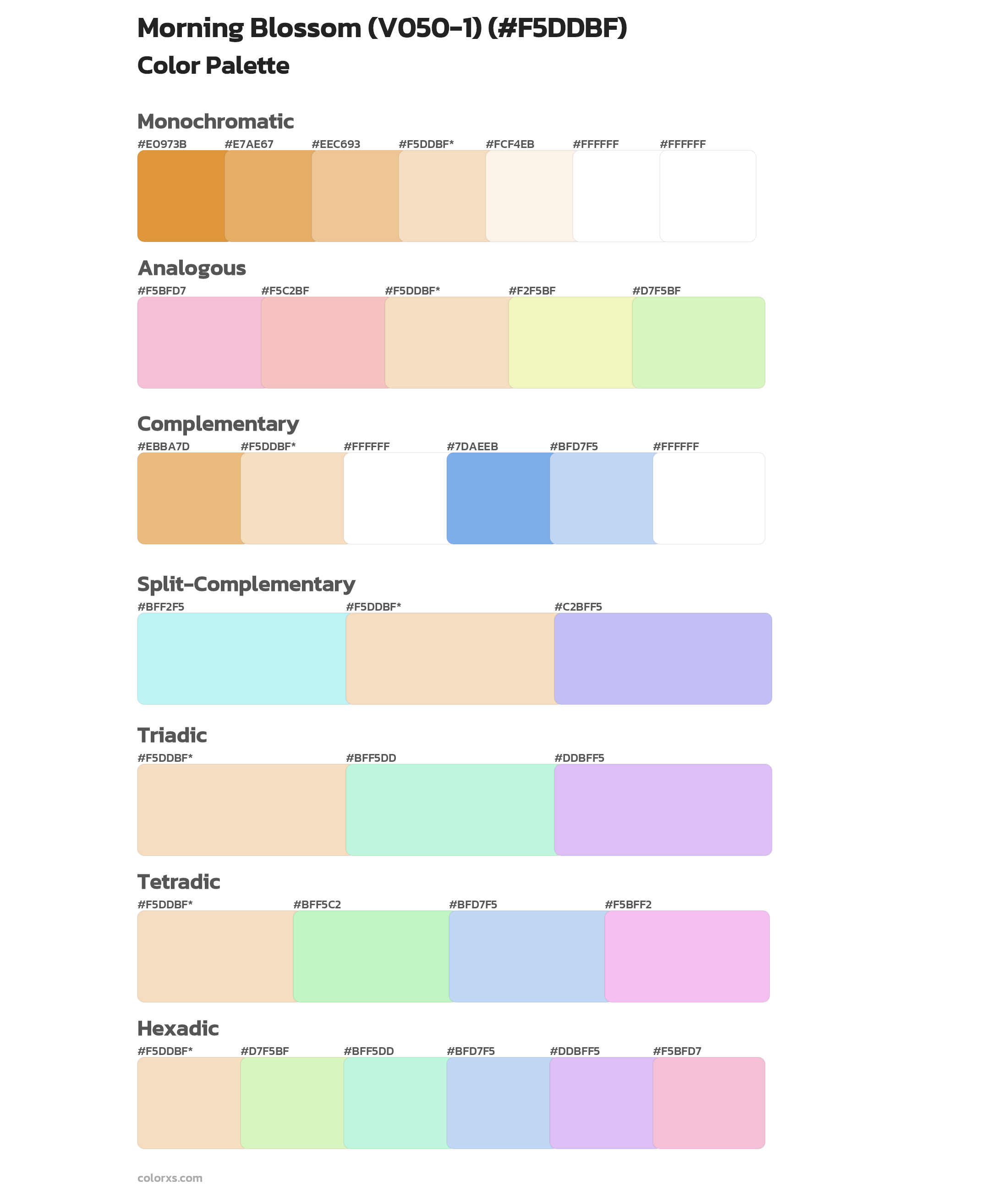 Morning Blossom (V050-1) Color Scheme Palettes