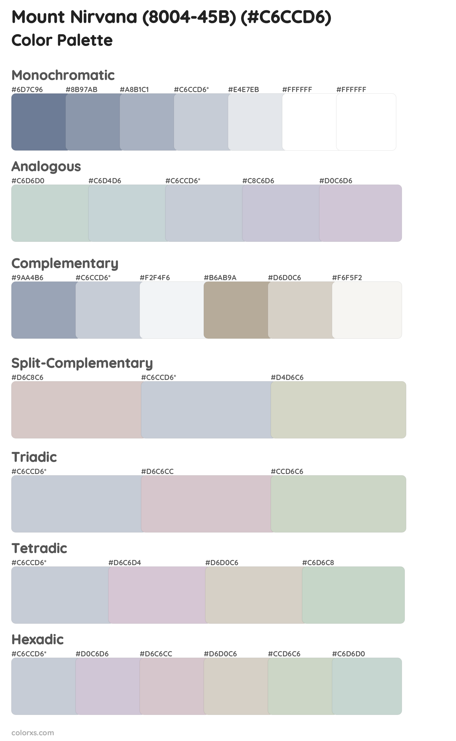 Mount Nirvana (8004-45B) Color Scheme Palettes