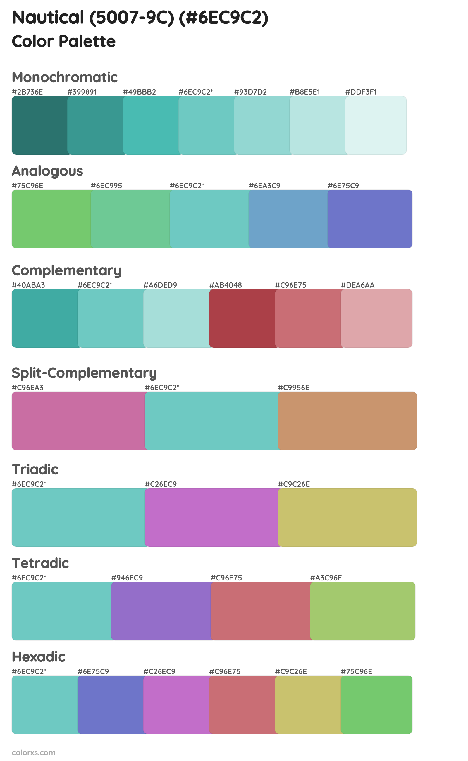 Nautical (5007-9C) Color Scheme Palettes