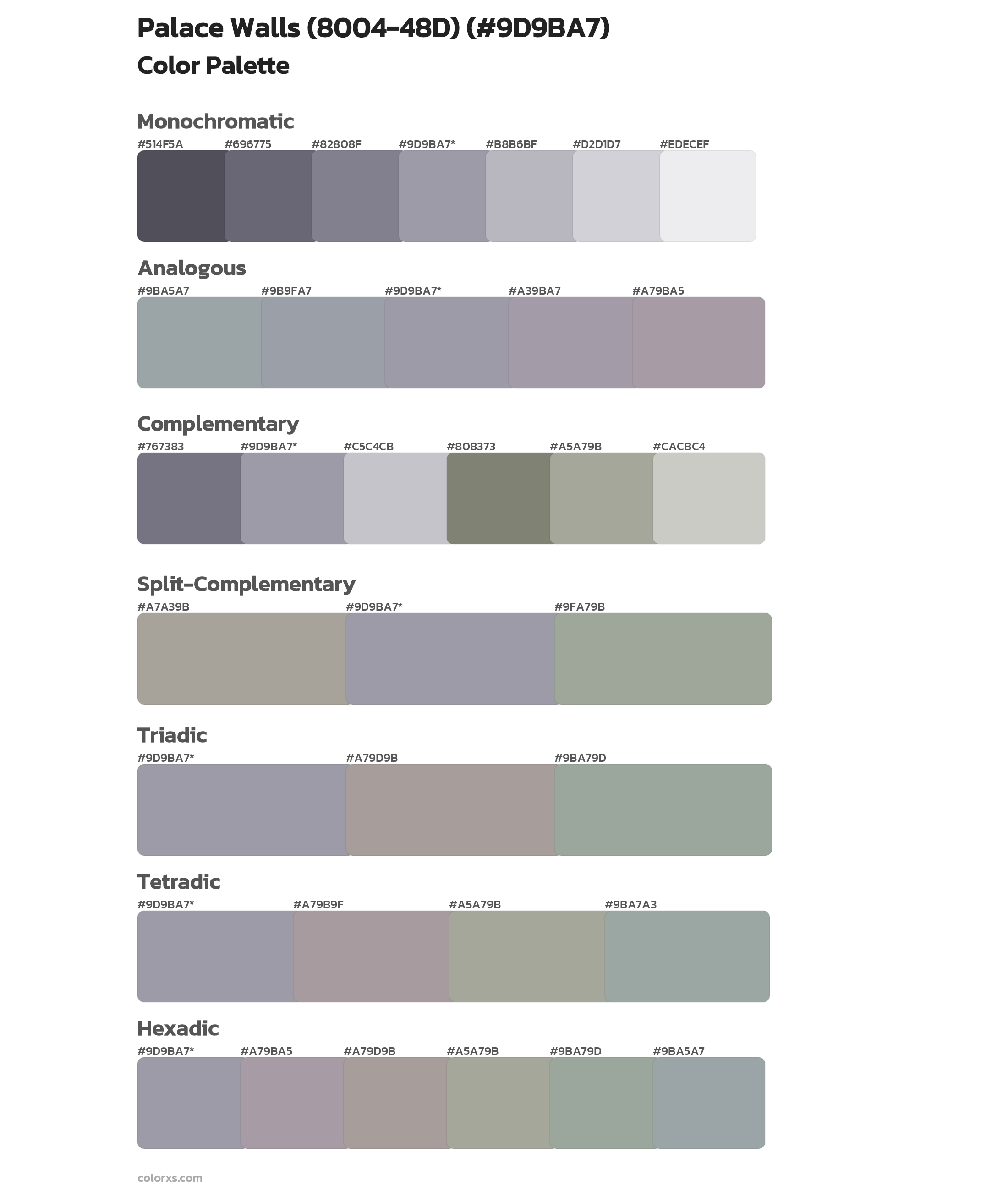 Palace Walls (8004-48D) Color Scheme Palettes