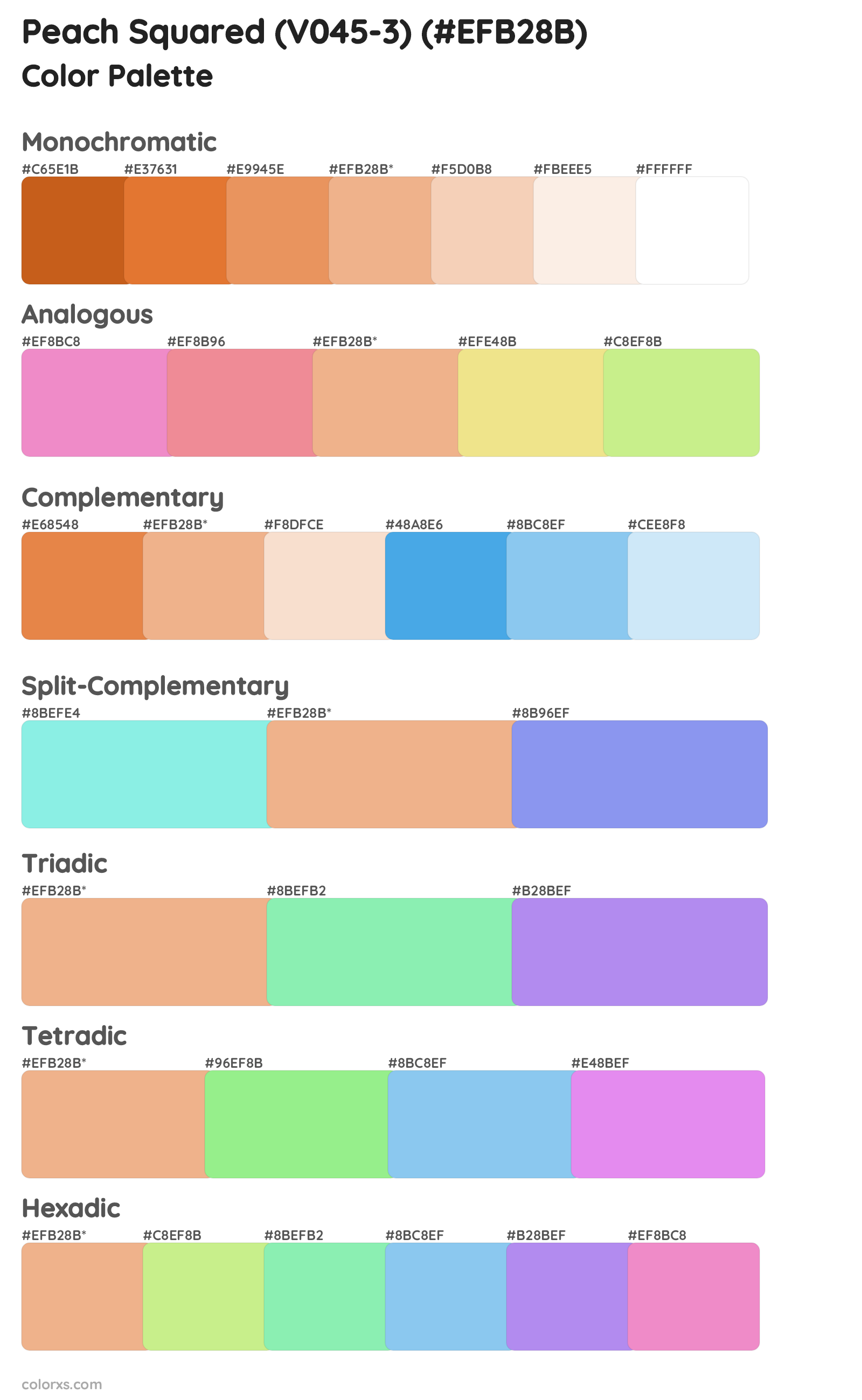 Peach Squared (V045-3) Color Scheme Palettes