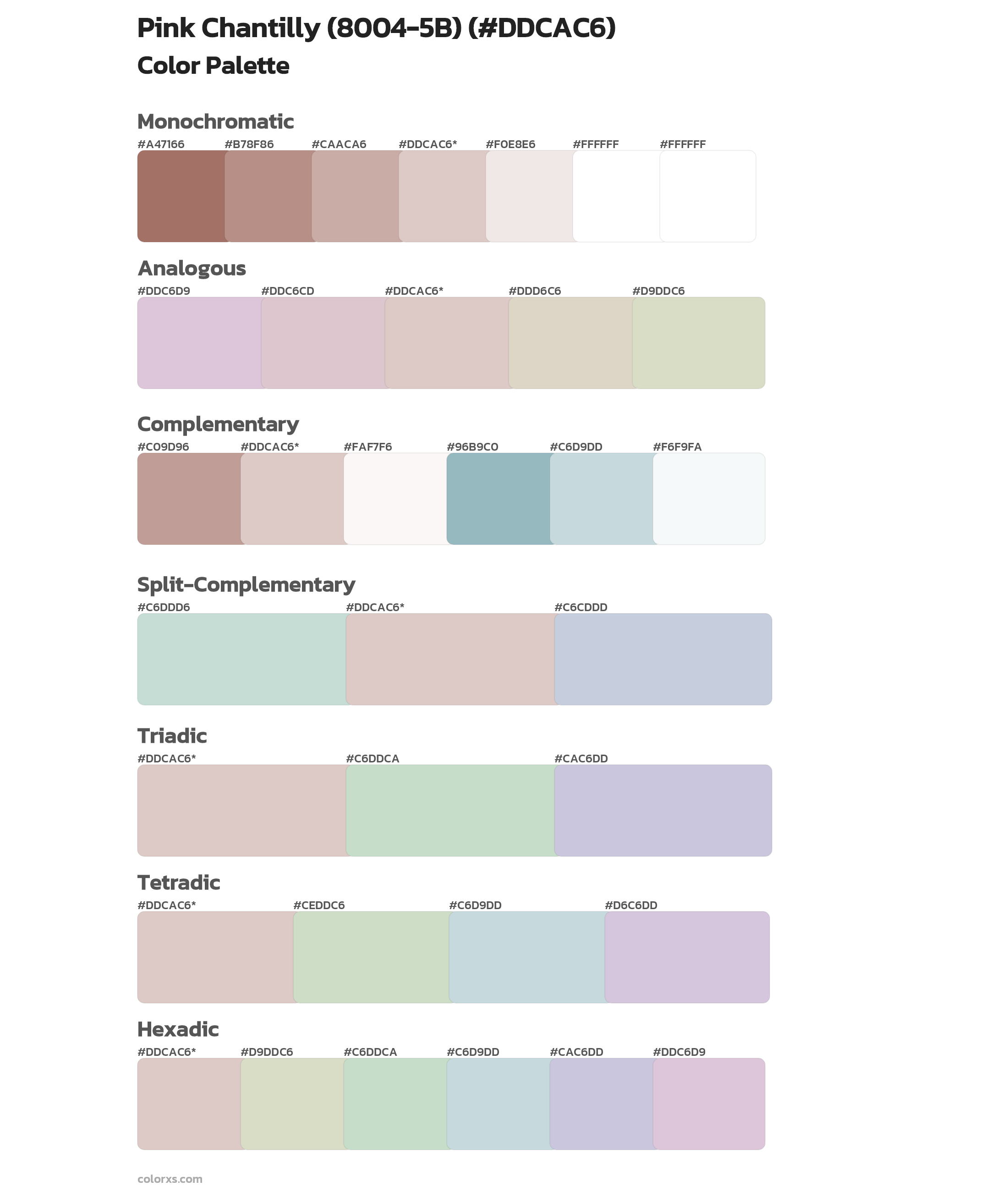 Pink Chantilly (8004-5B) Color Scheme Palettes