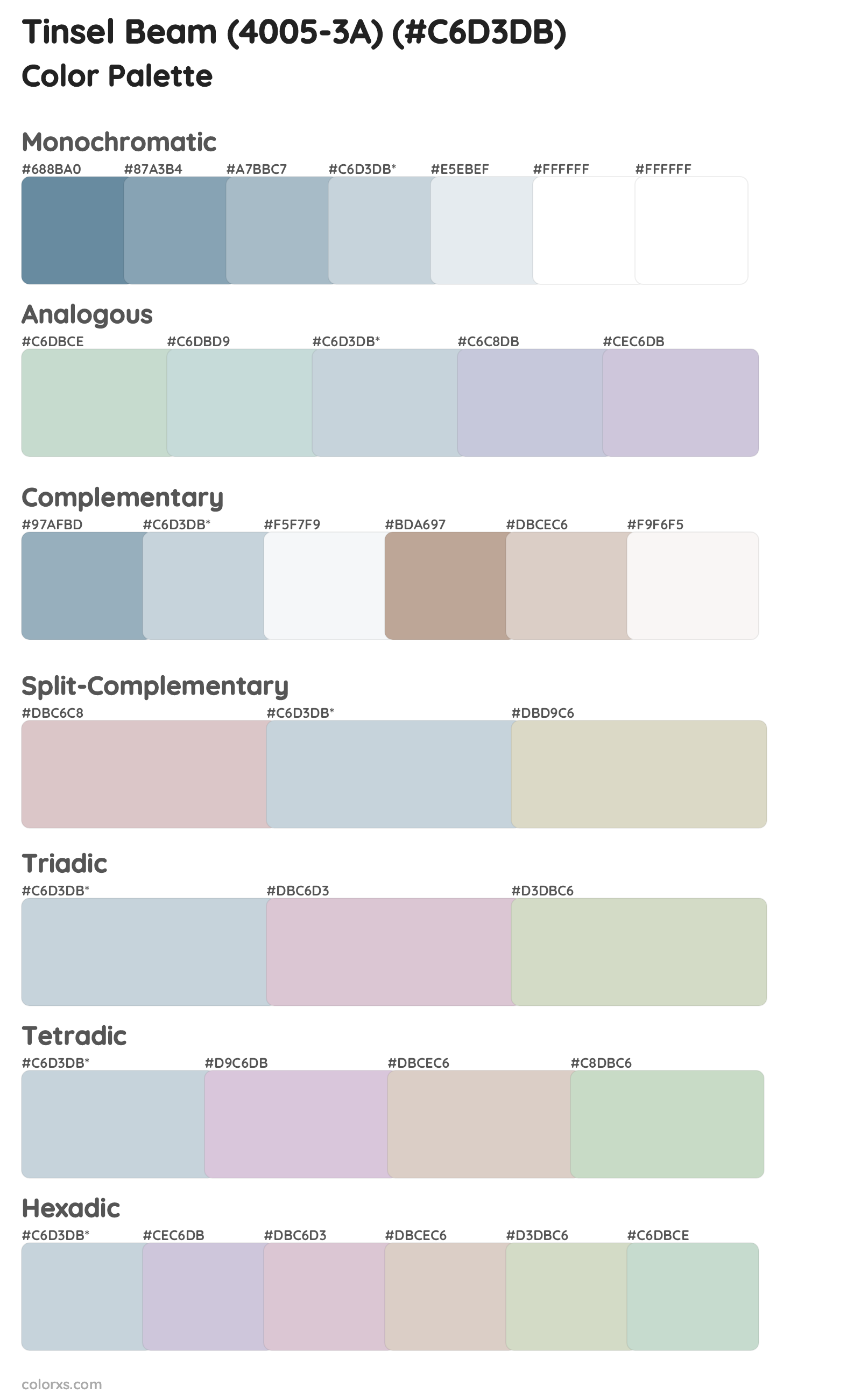 Tinsel Beam (4005-3A) Color Scheme Palettes