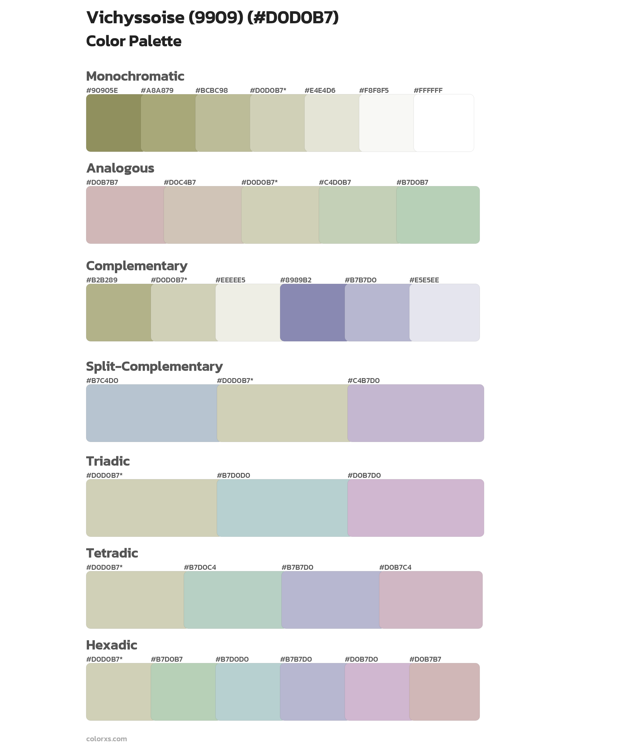 Vichyssoise (9909) Color Scheme Palettes