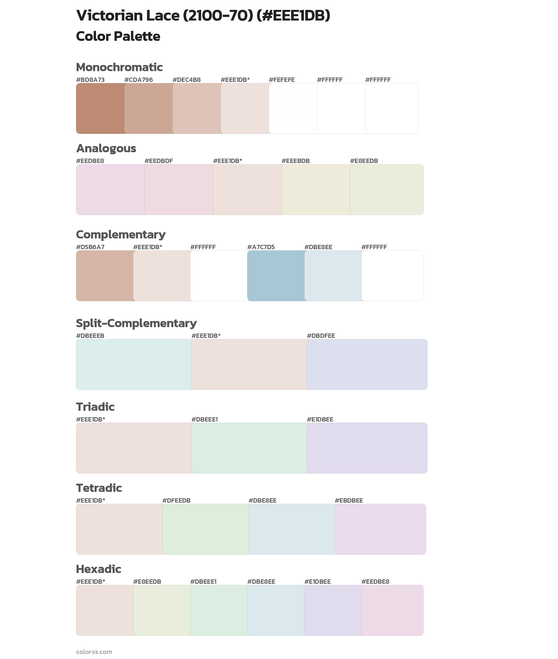 Victorian Lace (2100-70) Color Scheme Palettes