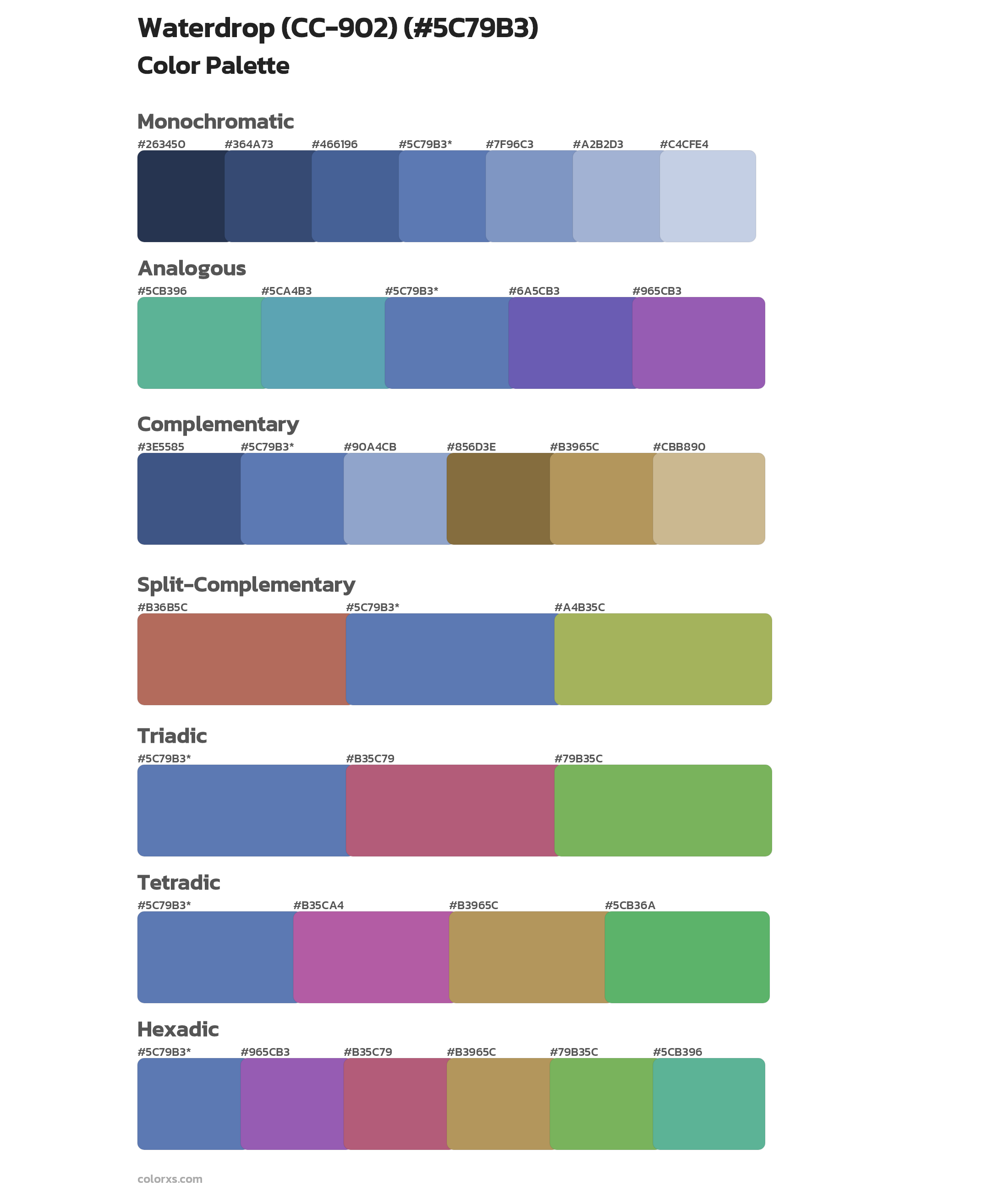 Waterdrop (CC-902) Color Scheme Palettes