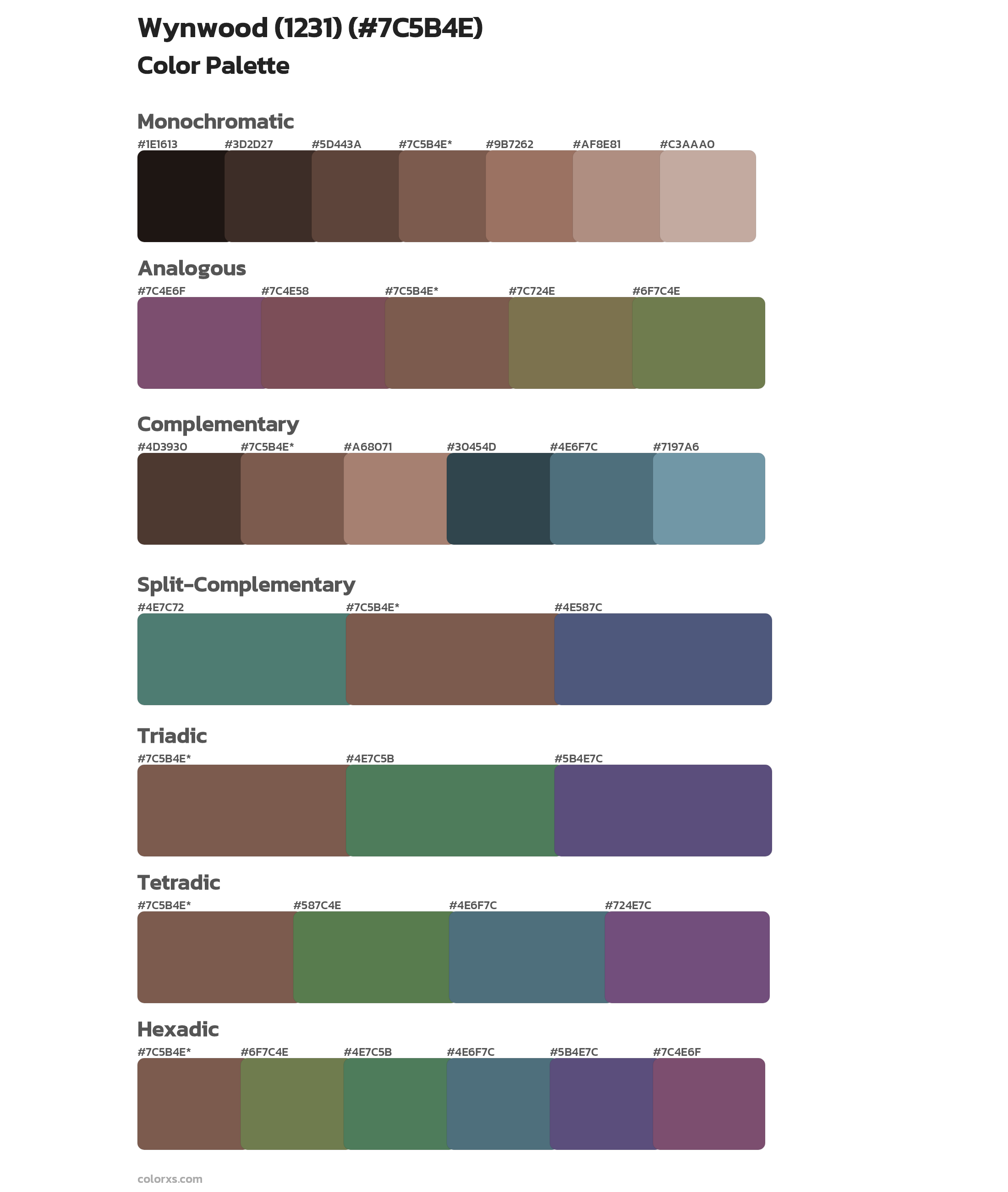 Wynwood (1231) Color Scheme Palettes