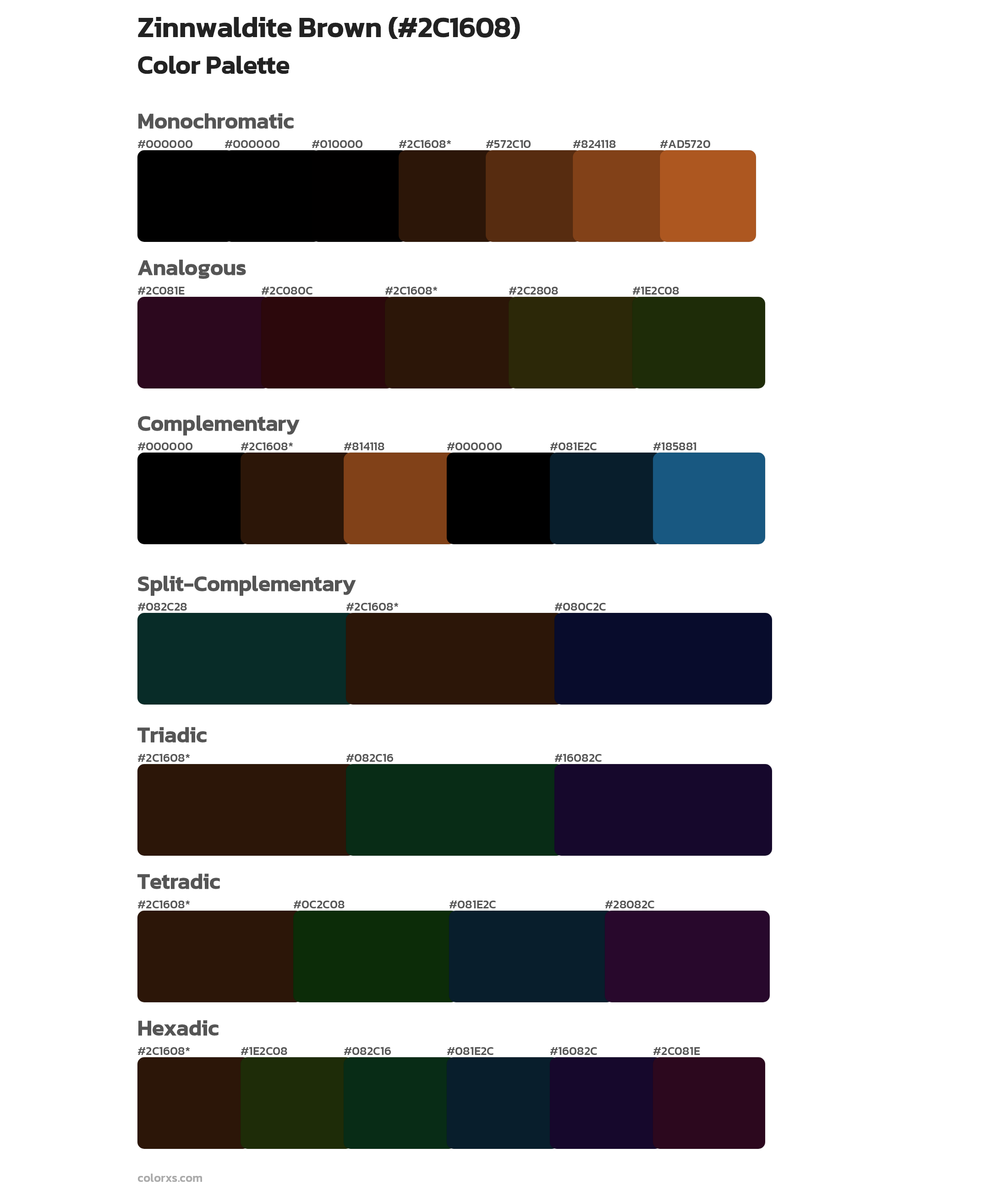 Zinnwaldite Brown Color Scheme Palettes