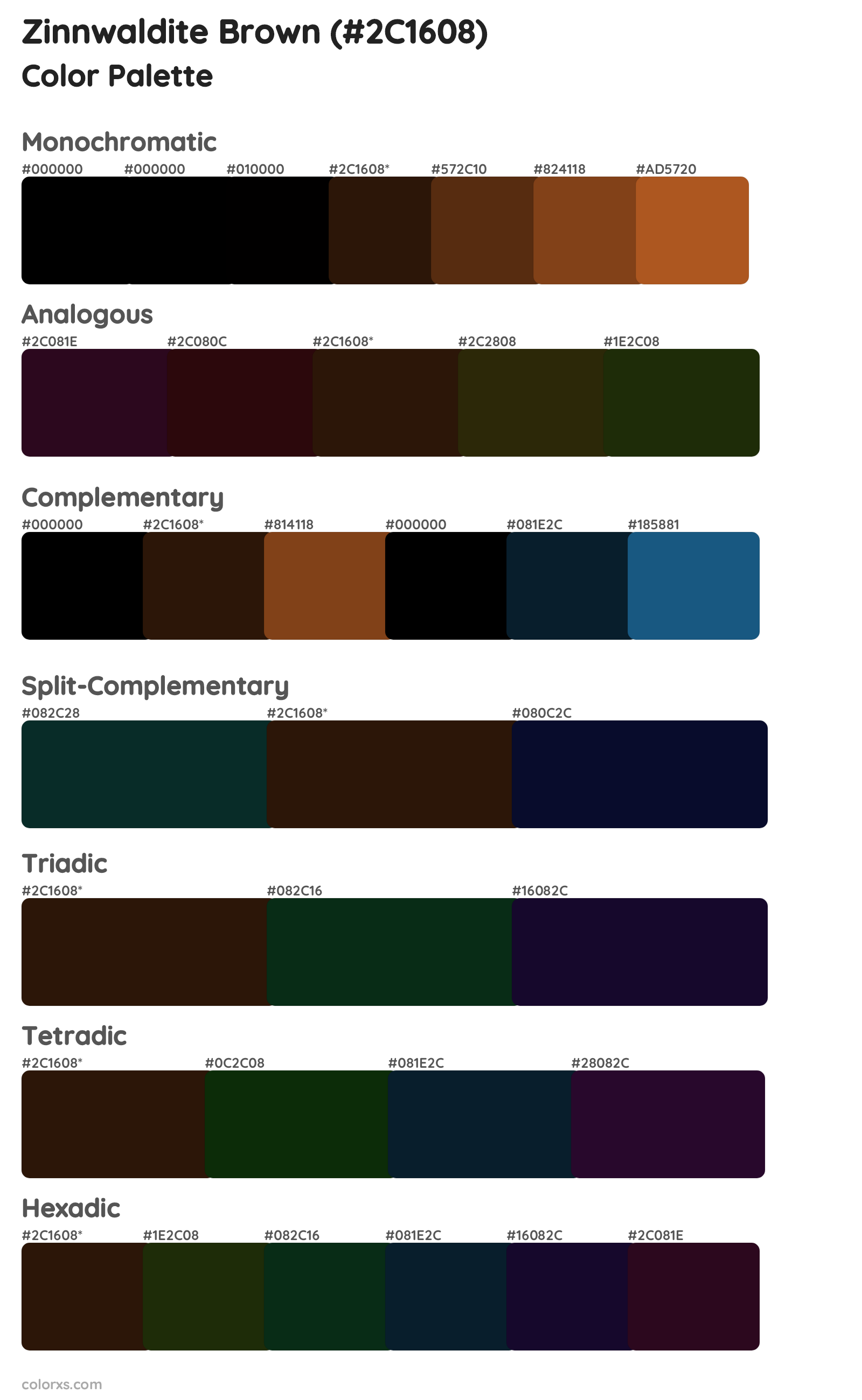 Zinnwaldite Brown Color Scheme Palettes