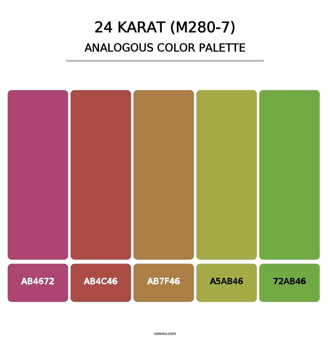 24 Karat (M280-7) - Analogous Color Palette