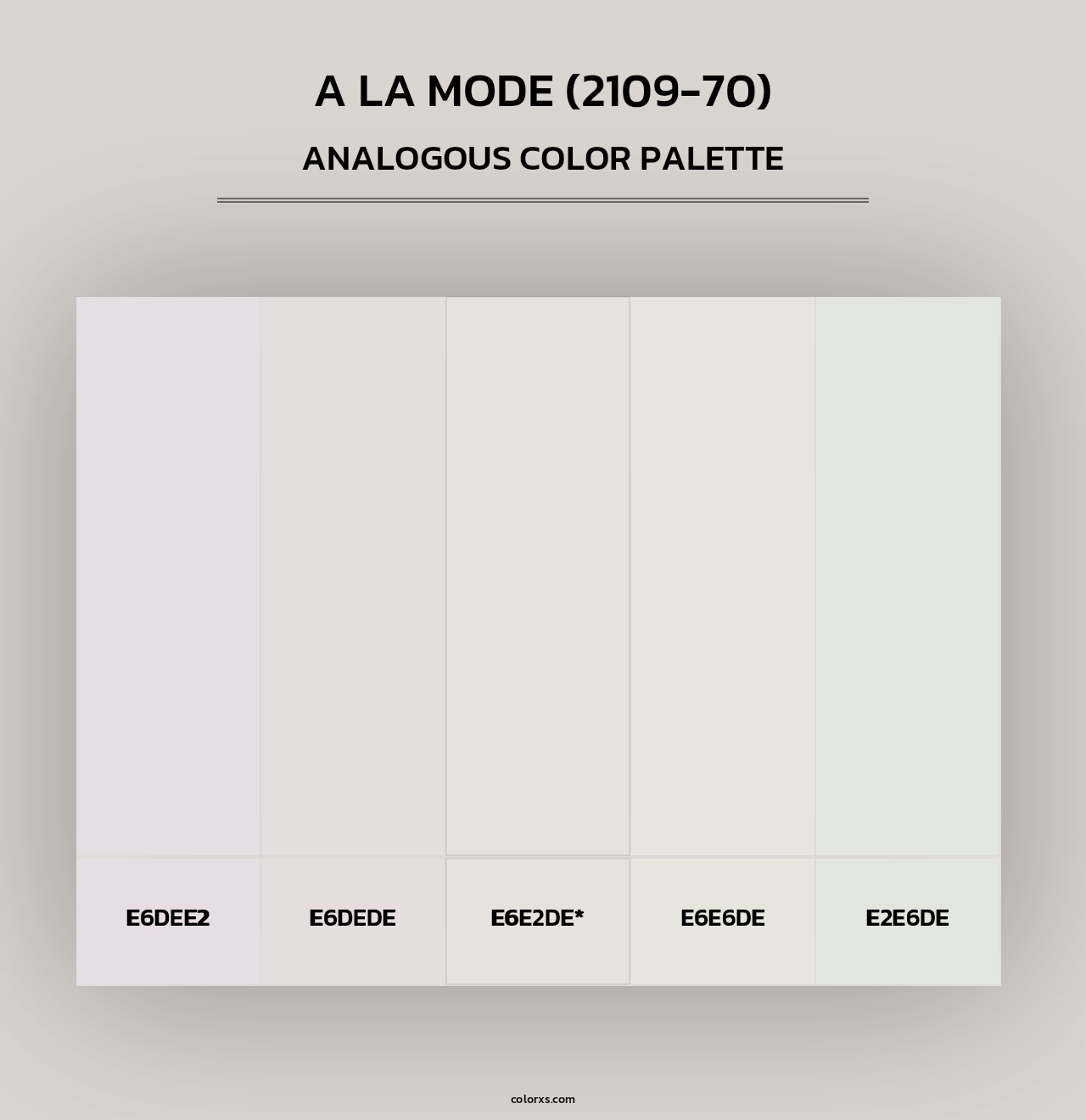 A la Mode (2109-70) - Analogous Color Palette