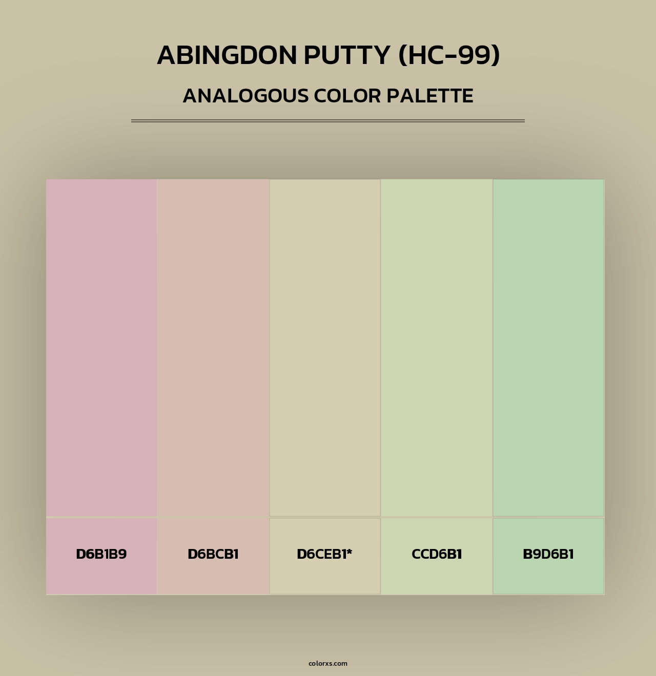 Abingdon Putty (HC-99) - Analogous Color Palette
