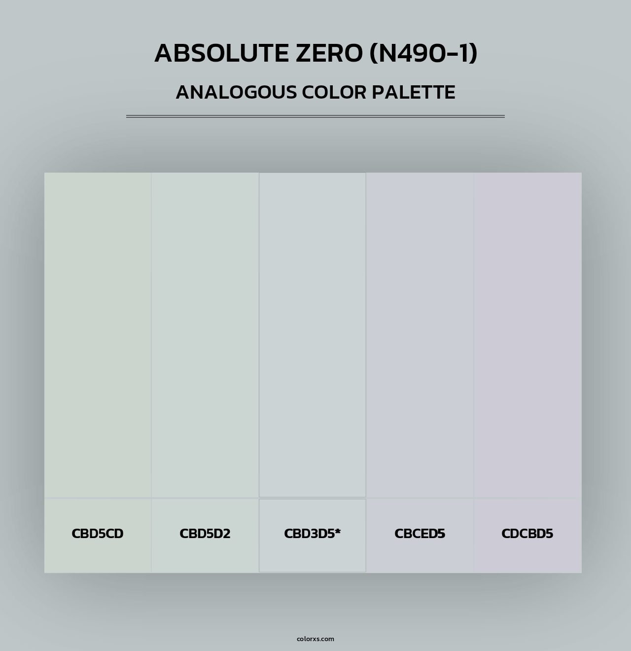 Absolute Zero (N490-1) - Analogous Color Palette