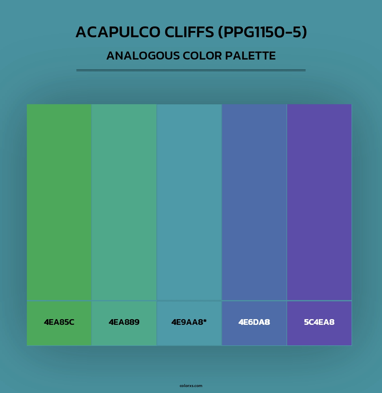 Acapulco Cliffs (PPG1150-5) - Analogous Color Palette