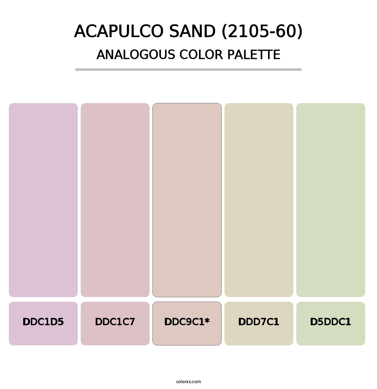 Acapulco Sand (2105-60) - Analogous Color Palette