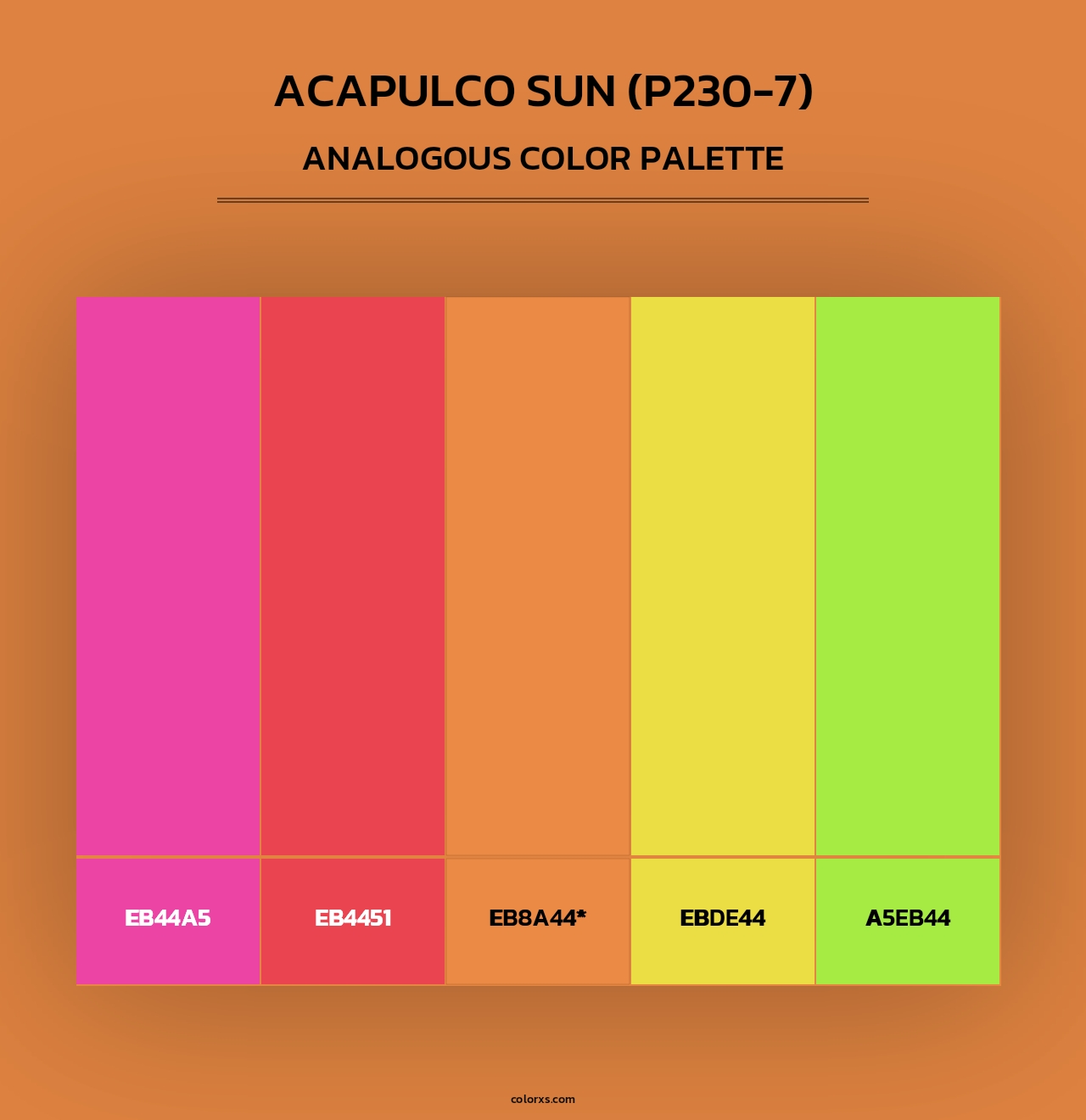 Acapulco Sun (P230-7) - Analogous Color Palette