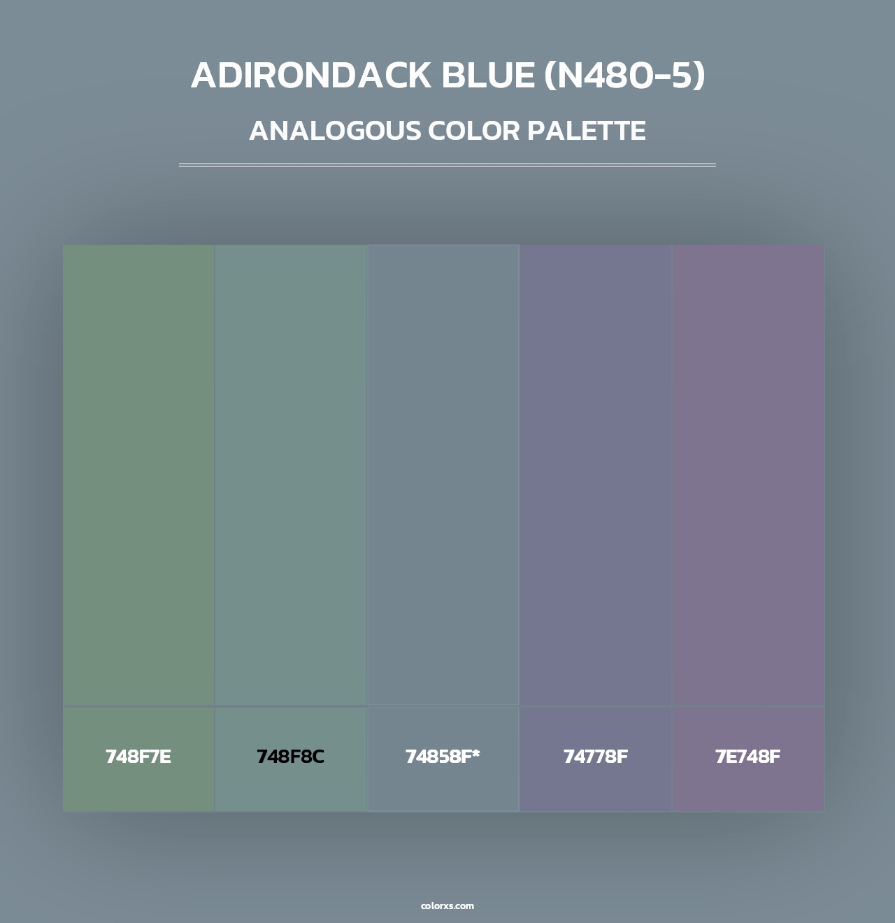 Adirondack Blue (N480-5) - Analogous Color Palette