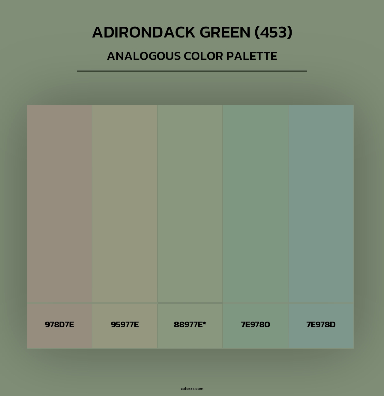Adirondack Green (453) - Analogous Color Palette