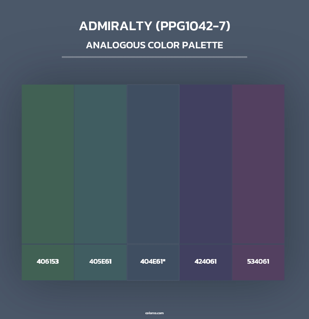 Admiralty (PPG1042-7) - Analogous Color Palette