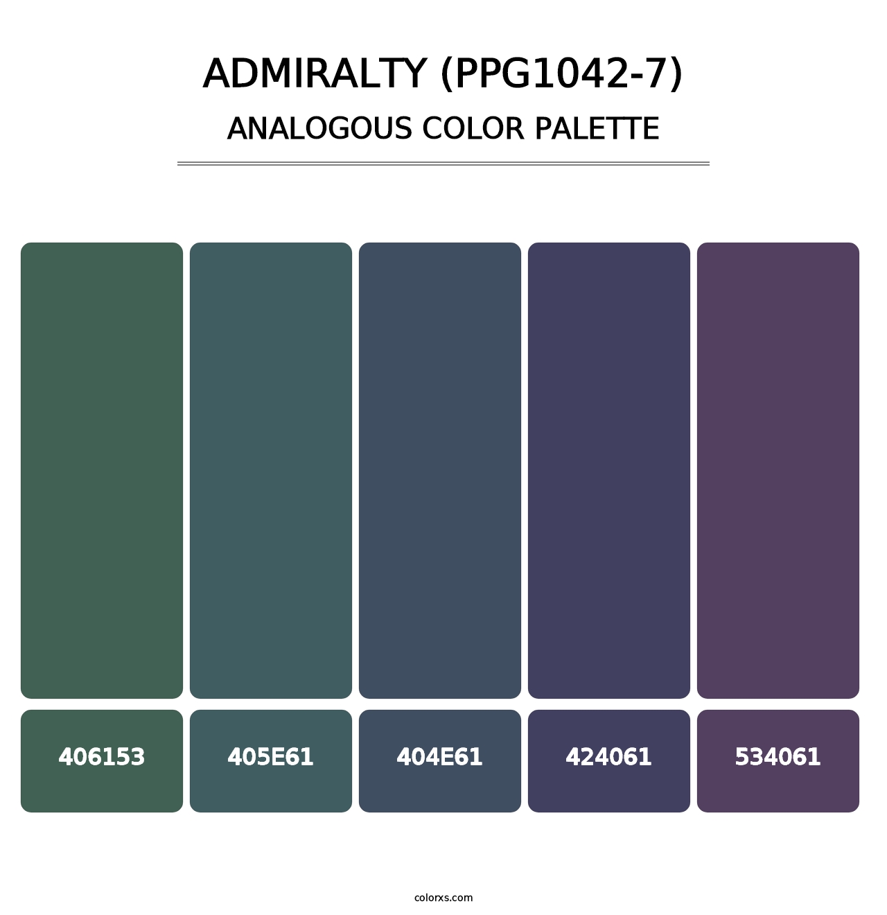 Admiralty (PPG1042-7) - Analogous Color Palette