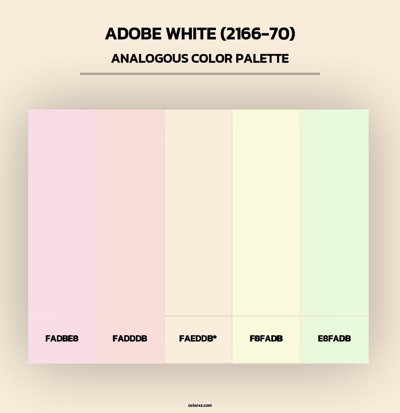 Adobe White (2166-70) - Analogous Color Palette