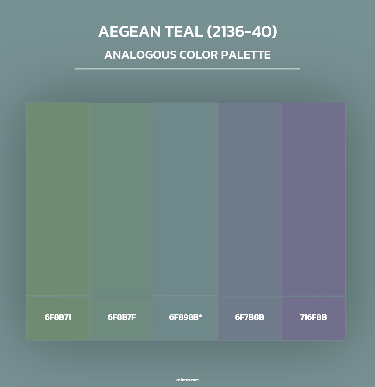 Aegean Teal (2136-40) - Analogous Color Palette