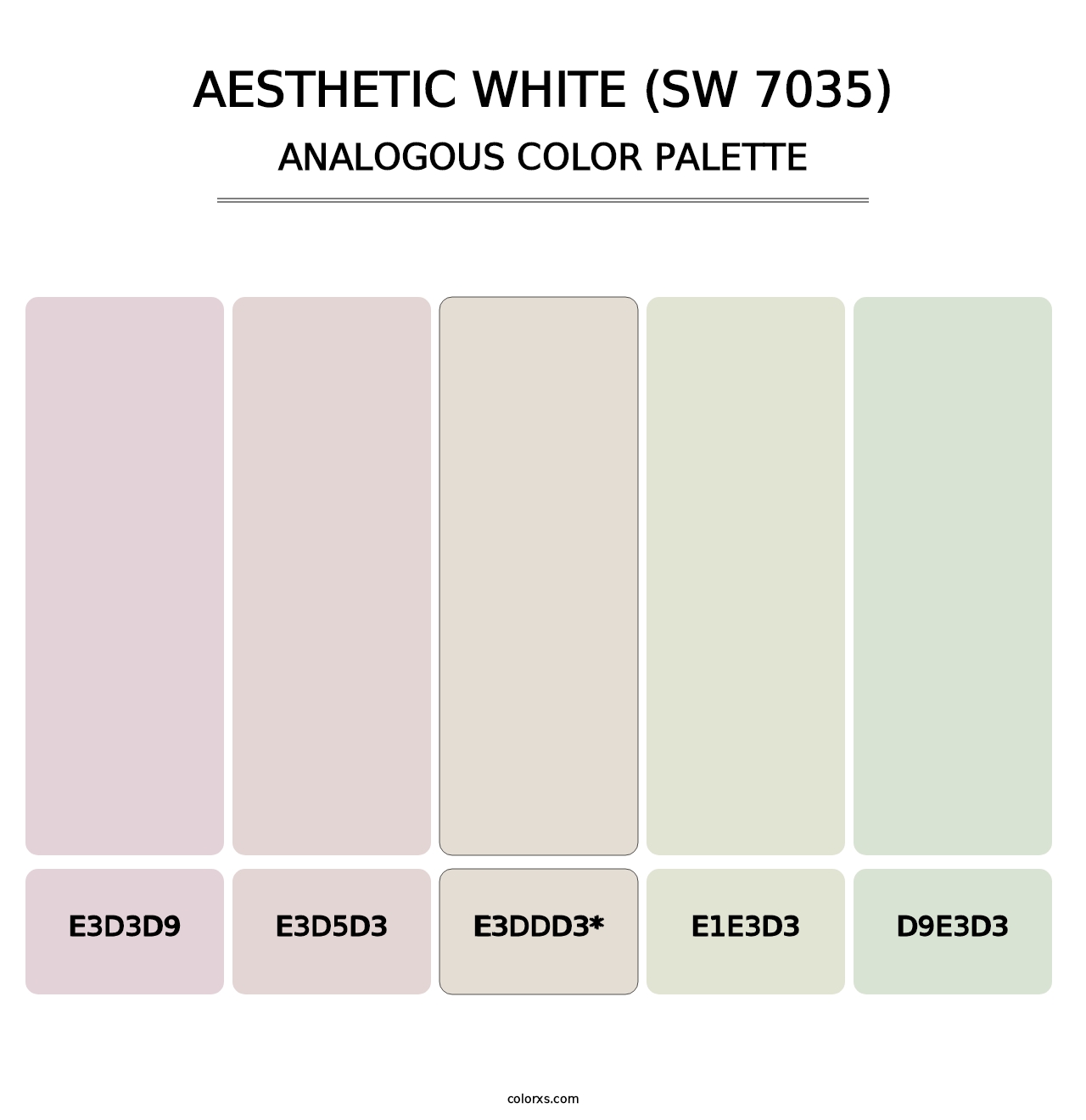 Aesthetic White (SW 7035) - Analogous Color Palette