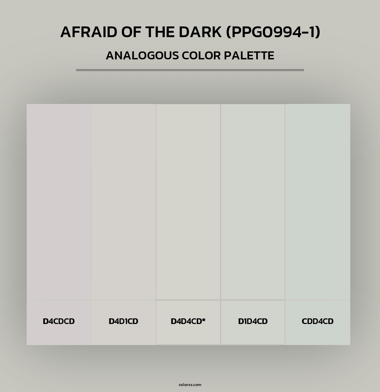 Afraid Of The Dark (PPG0994-1) - Analogous Color Palette