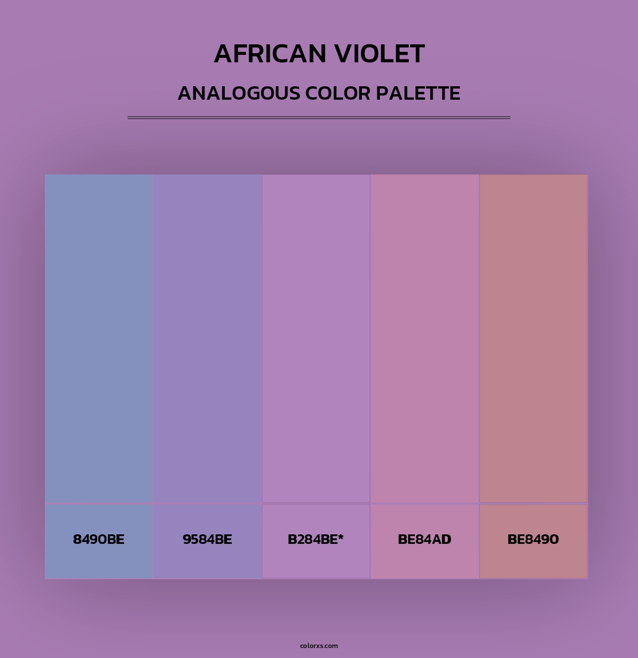 African Violet - Analogous Color Palette