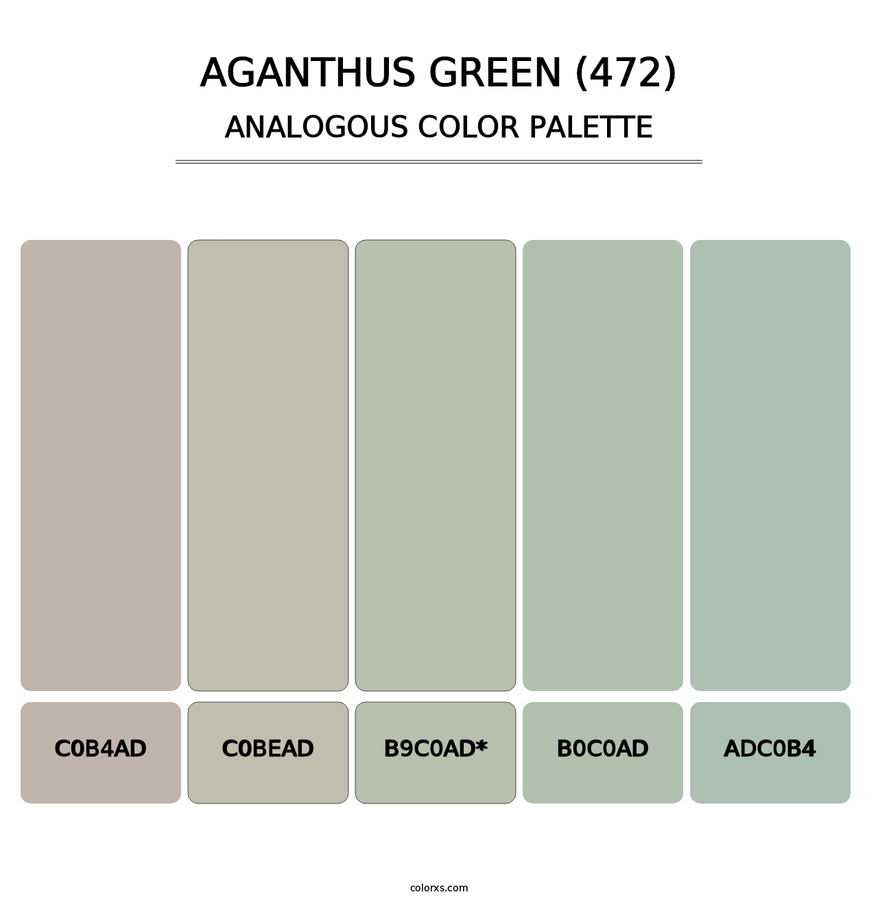 Aganthus Green (472) - Analogous Color Palette