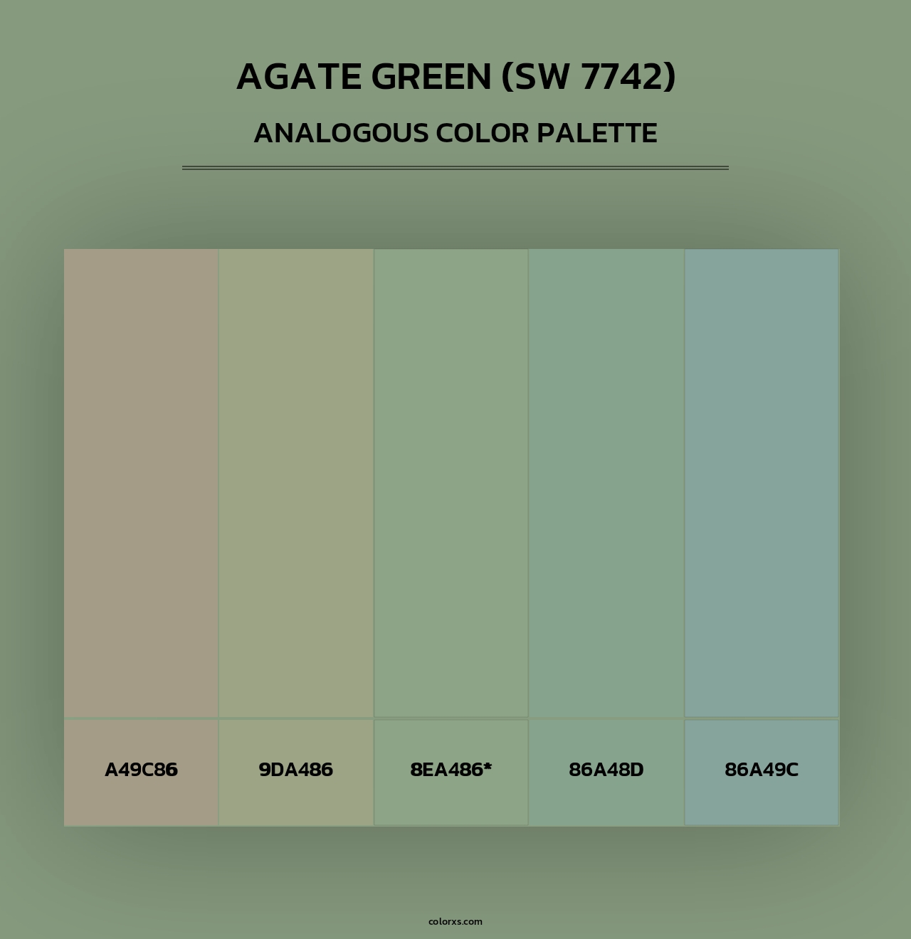 Agate Green (SW 7742) - Analogous Color Palette