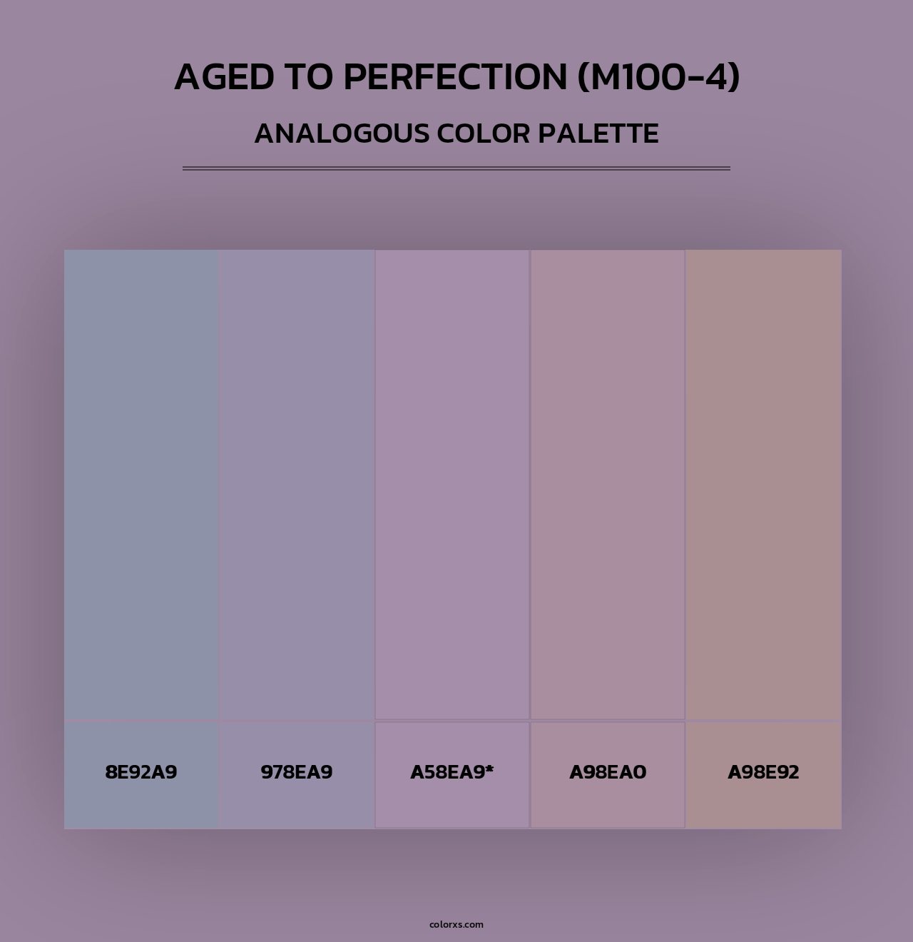 Aged To Perfection (M100-4) - Analogous Color Palette